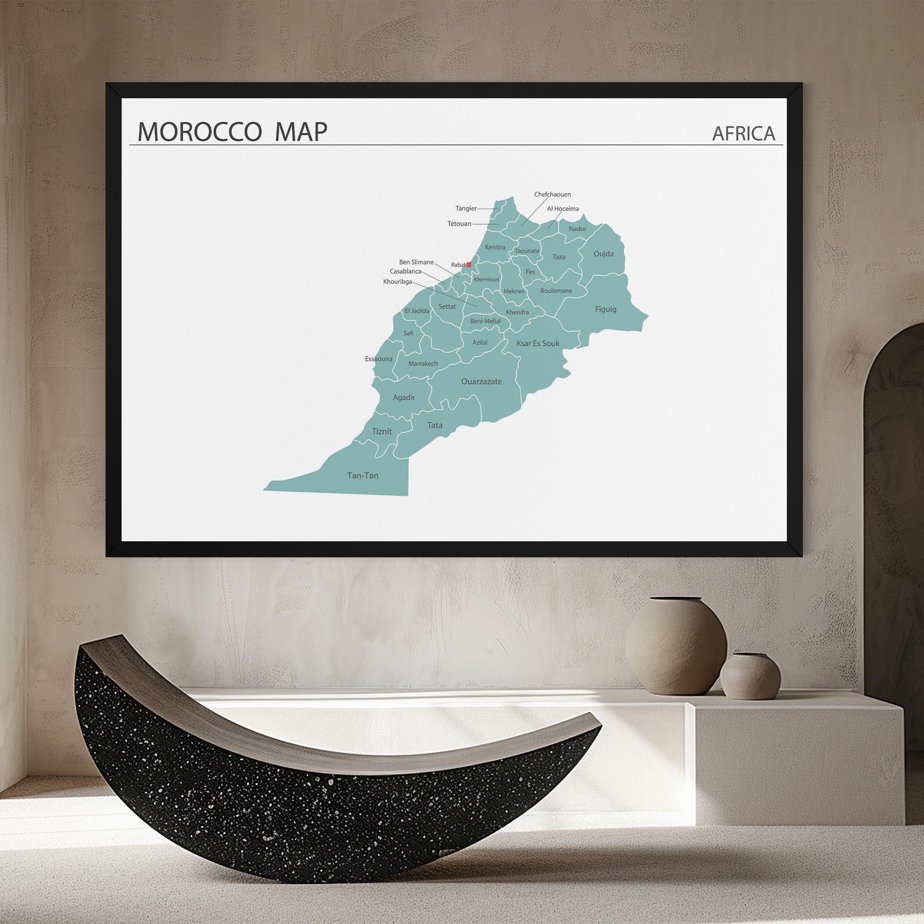 Vászonkép Morocco Map mockup 8