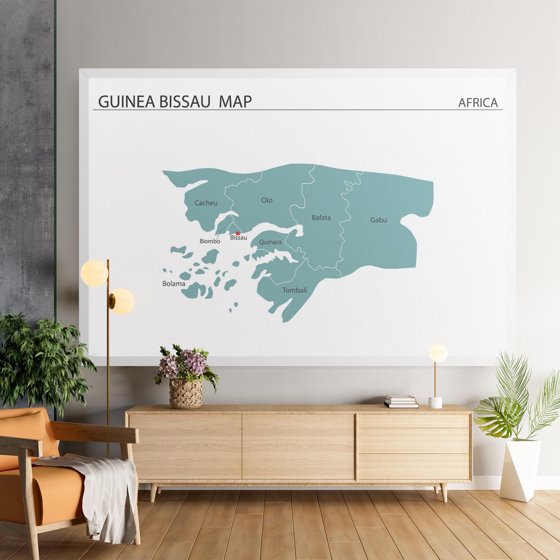 Guinea Bissau Map mockup 9