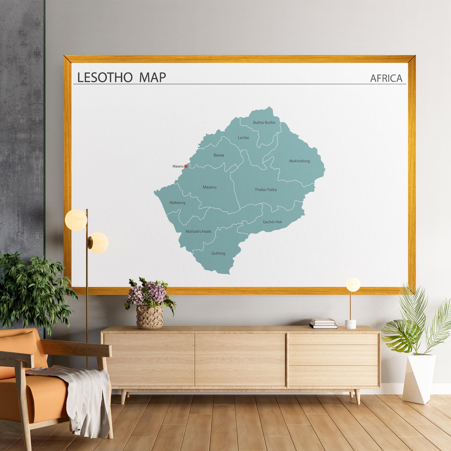 Lesotho Map mockup 9