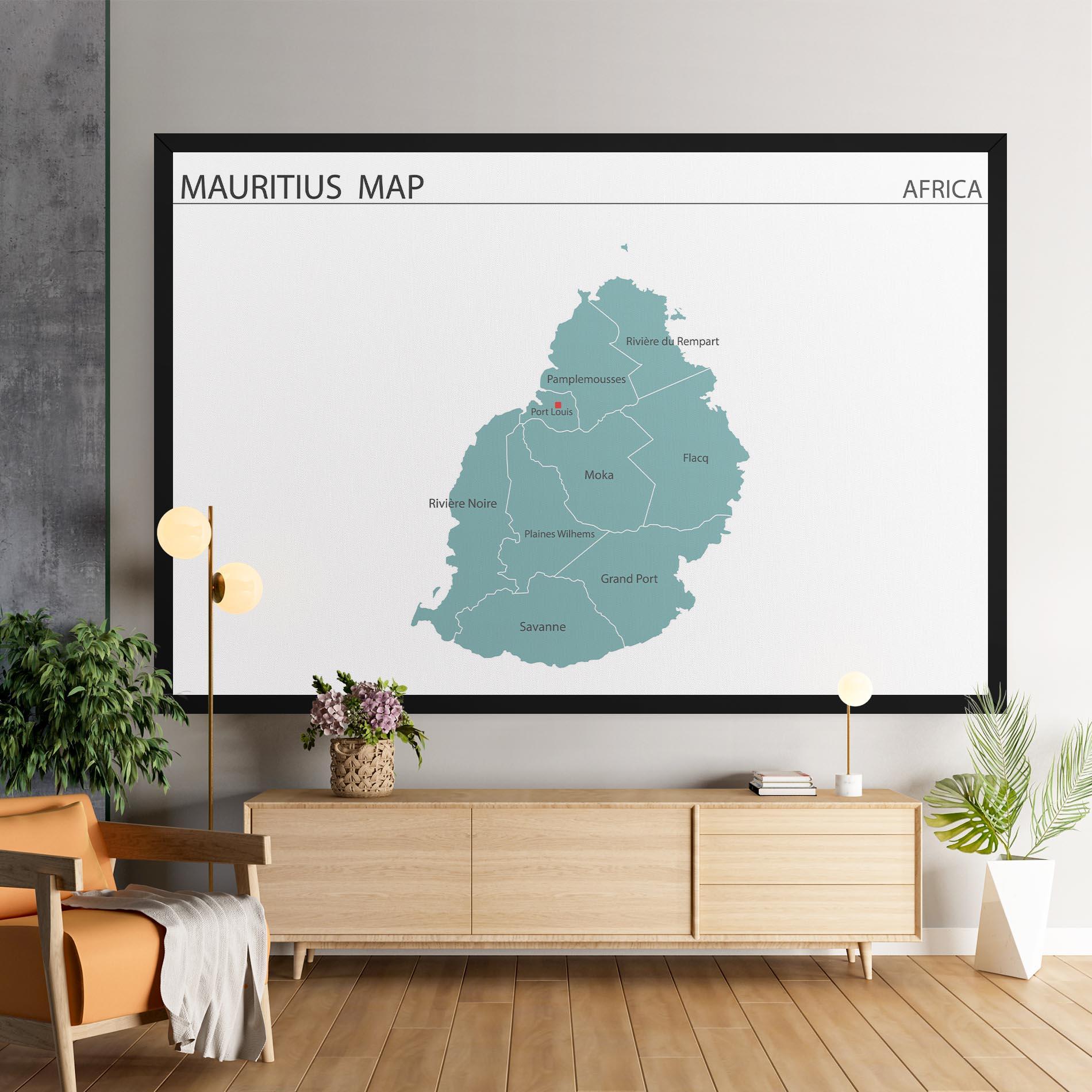 Vászonkép Mauritius Map mockup 9