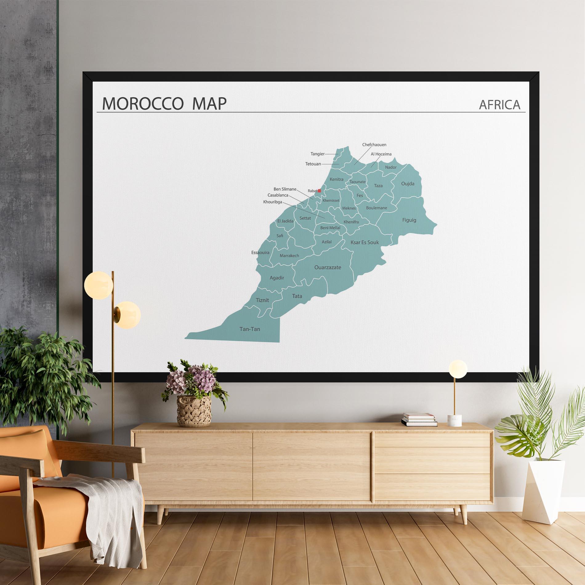 Vászonkép Morocco Map mockup 9