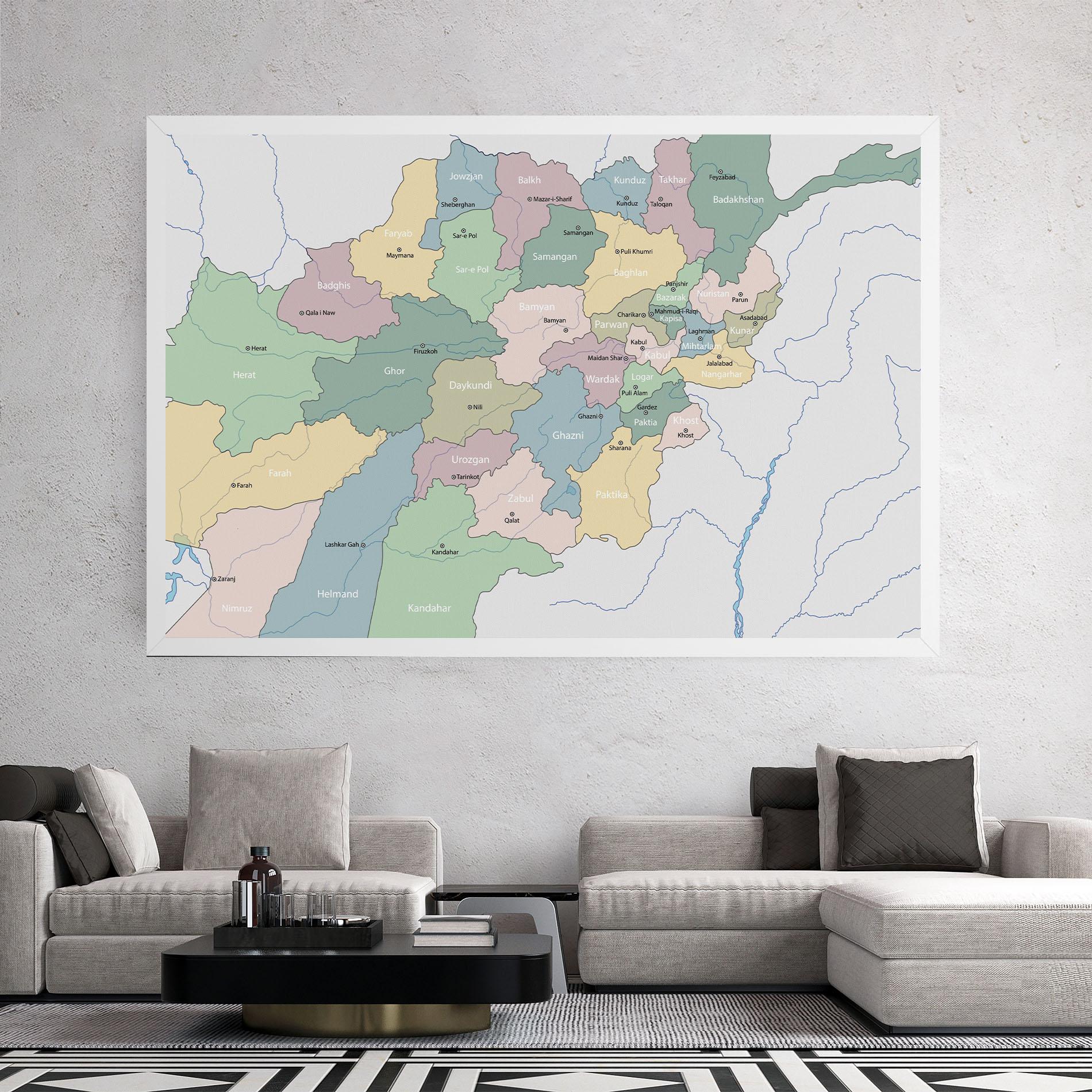 Vászonkép Afghanistan Map mockup 2