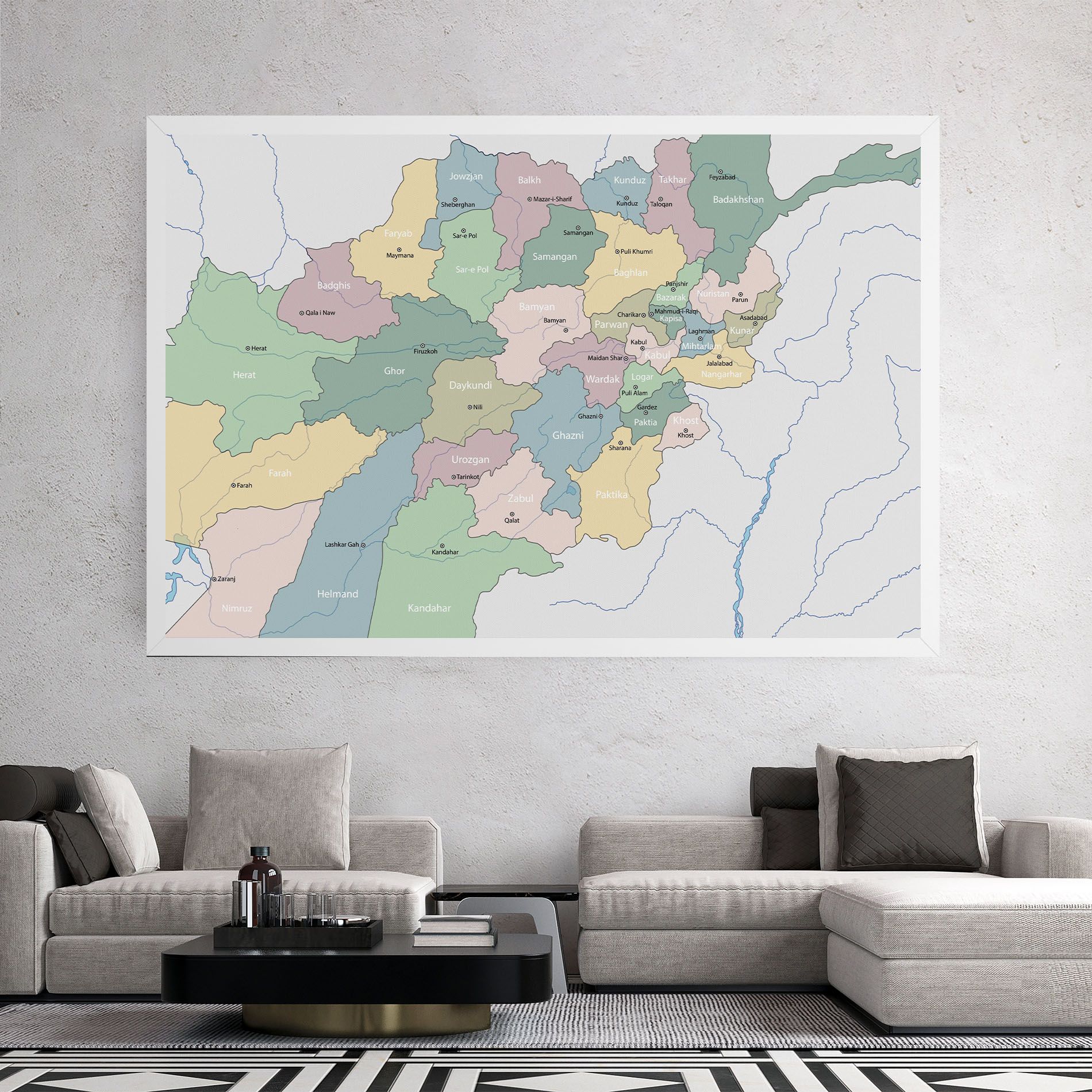 Afghanistan Map mockup 2