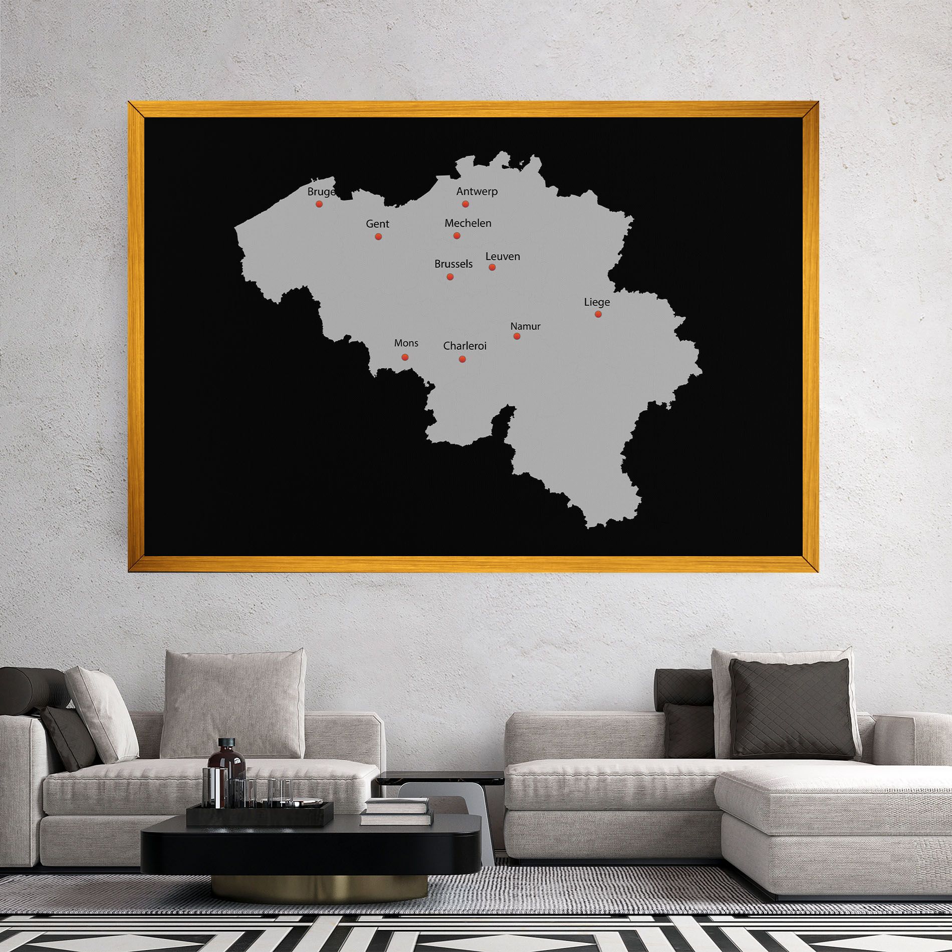 Belgium Map mockup 2