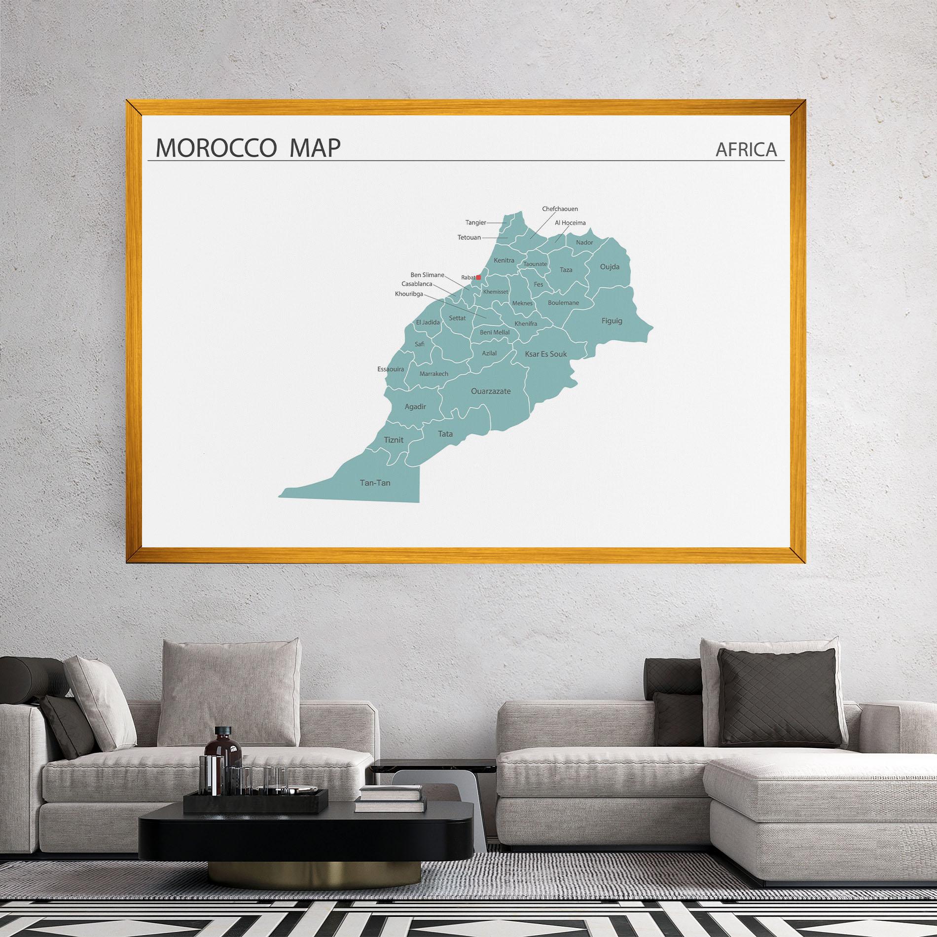 Vászonkép Morocco Map mockup 2
