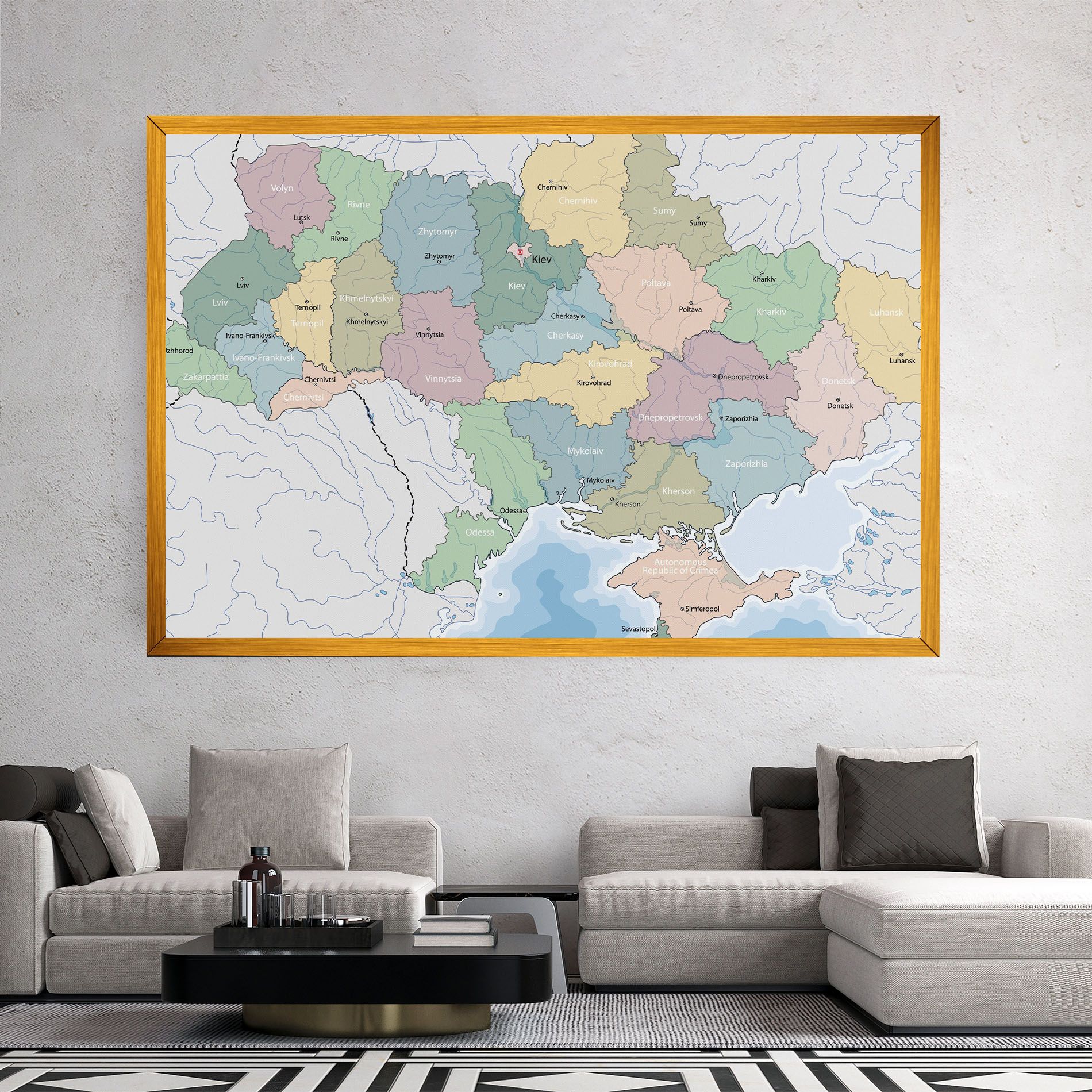 Ukraine Map mockup 2