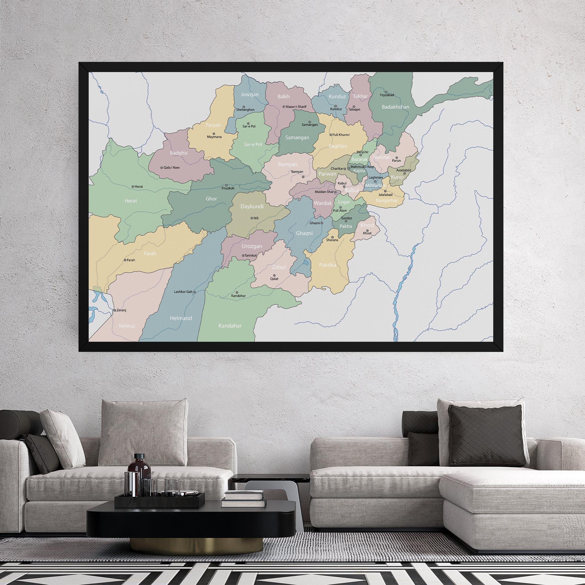 Vászonkép Afghanistan Map mockup 2
