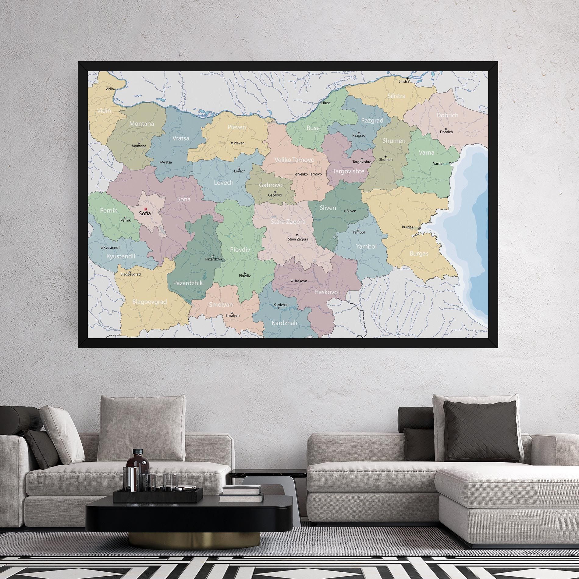 Bulgaria Map mockup 2