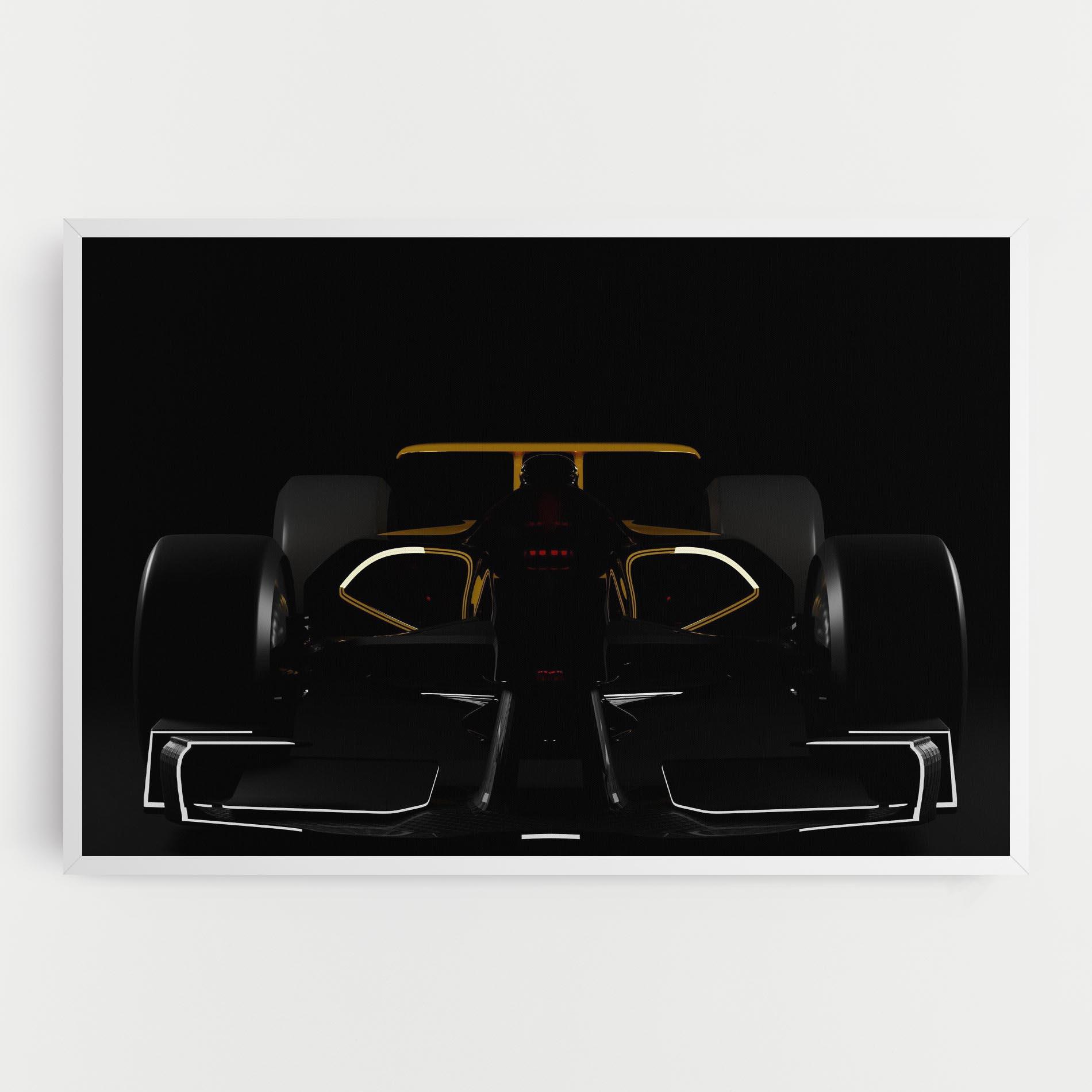 Vászonkép Dark F1 Car mockup 0