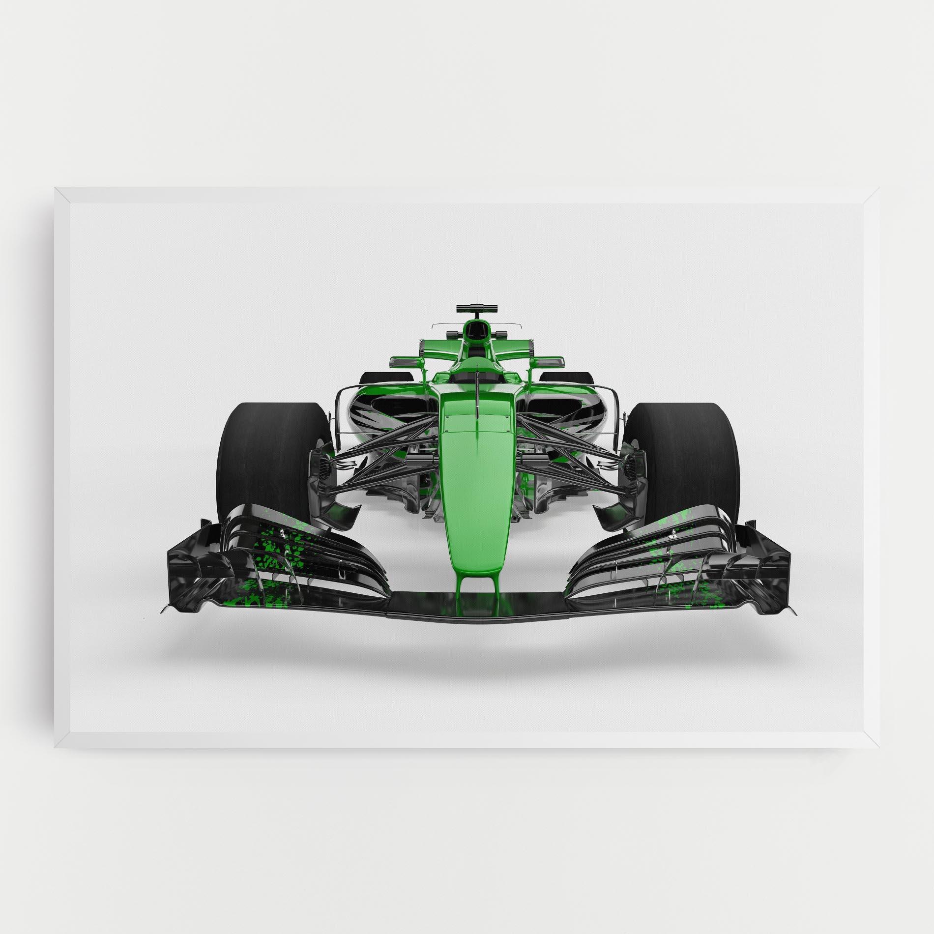Vászonkép Green F1 Car mockup 0