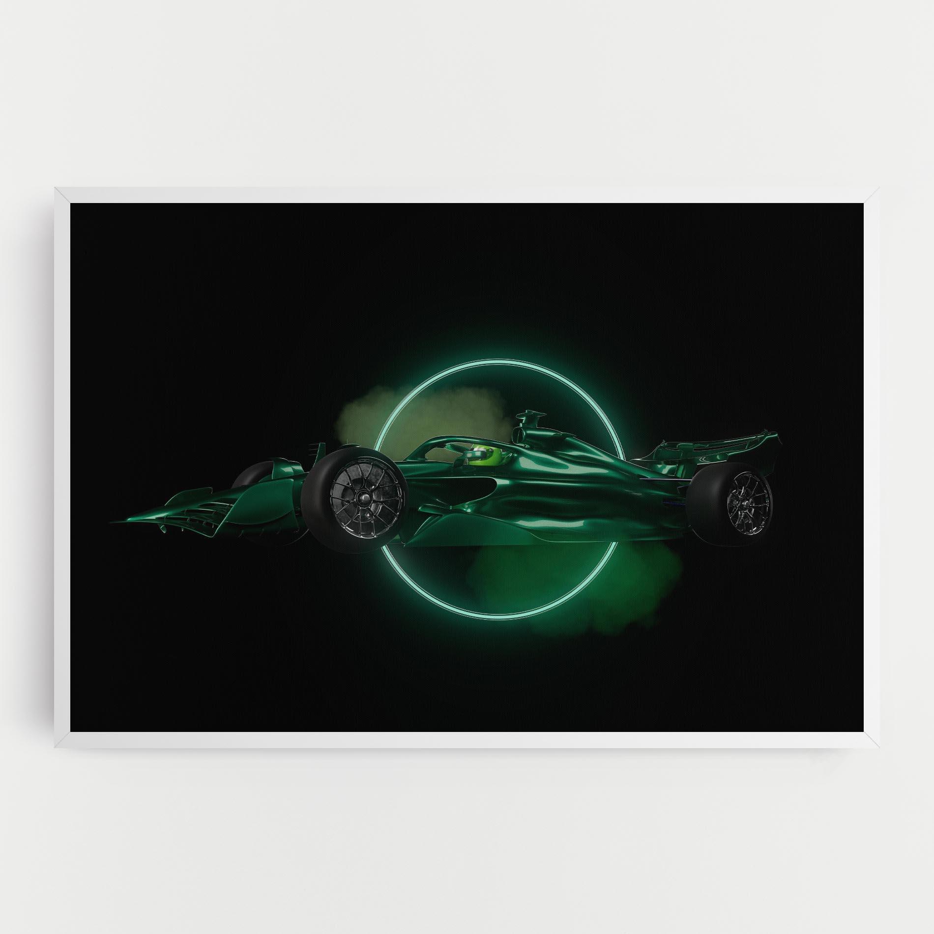 Vászonkép Green Racing Car mockup 0