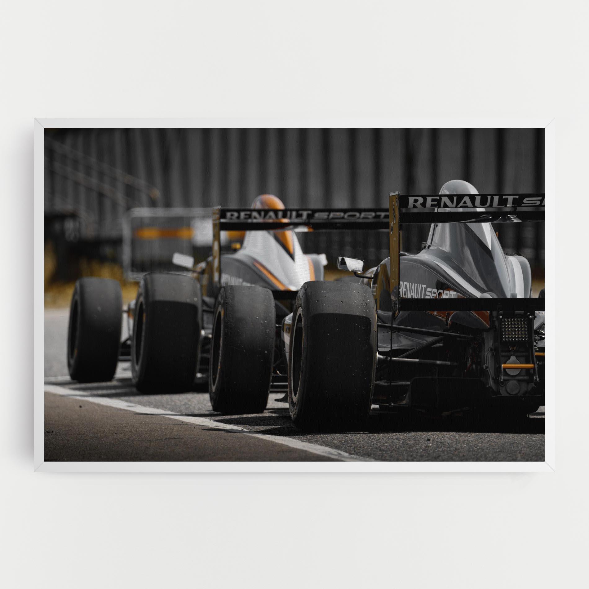Vászonkép Grey F1 Cars mockup 0
