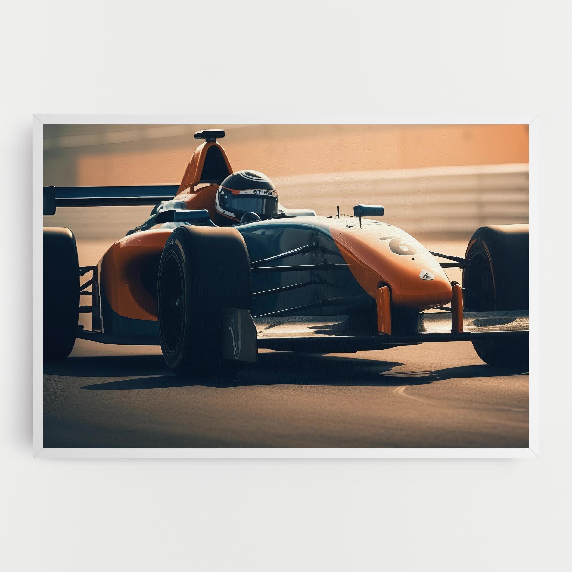 Vászonkép Orange Black F1 mockup 0