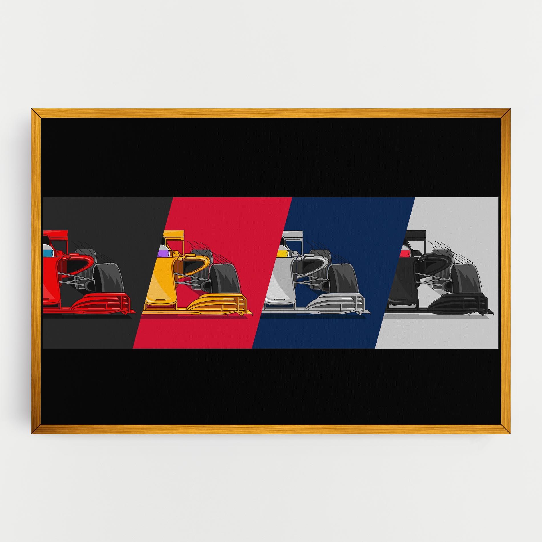 Vászonkép F1 Cars mockup 0