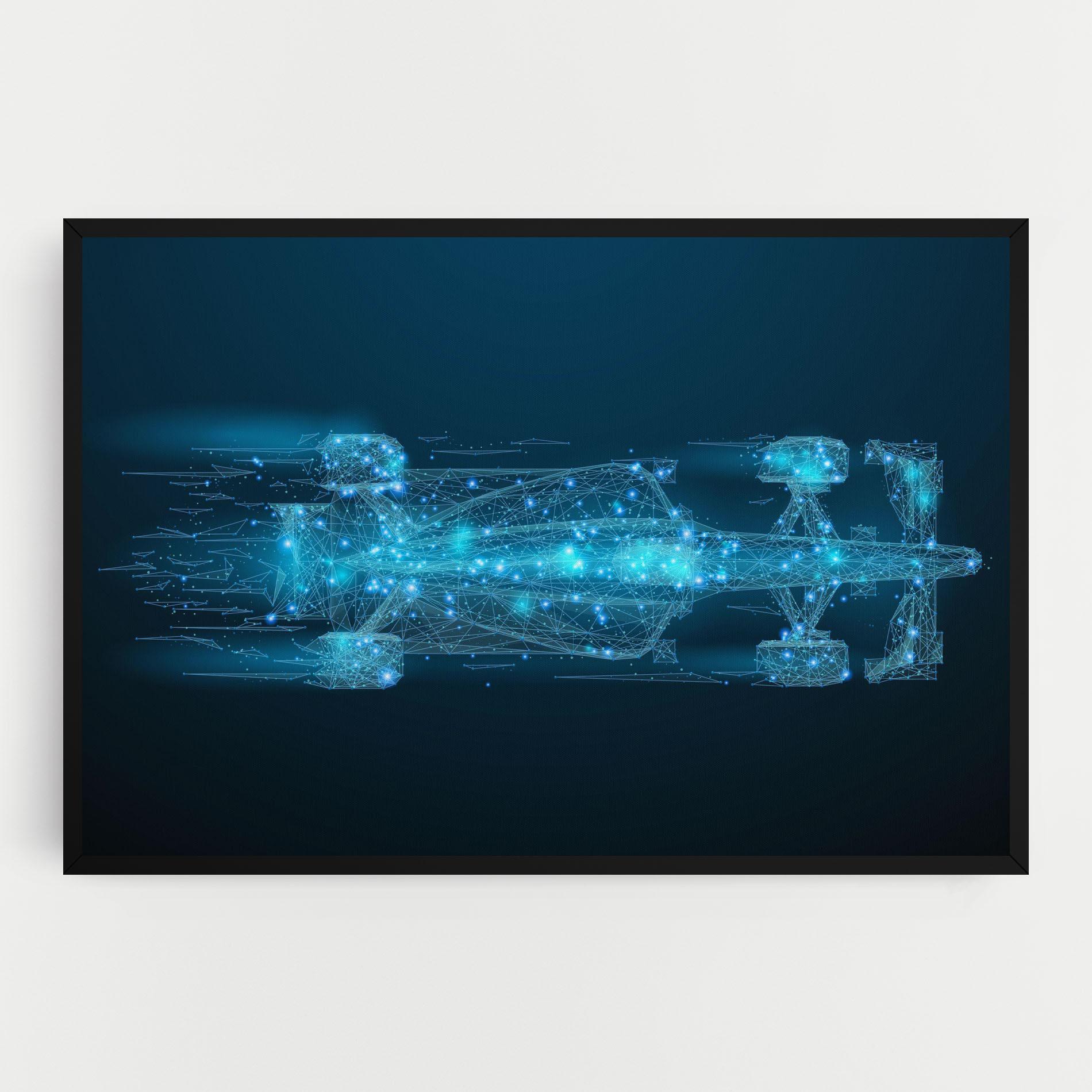 Vászonkép Blue Light F1 mockup 0