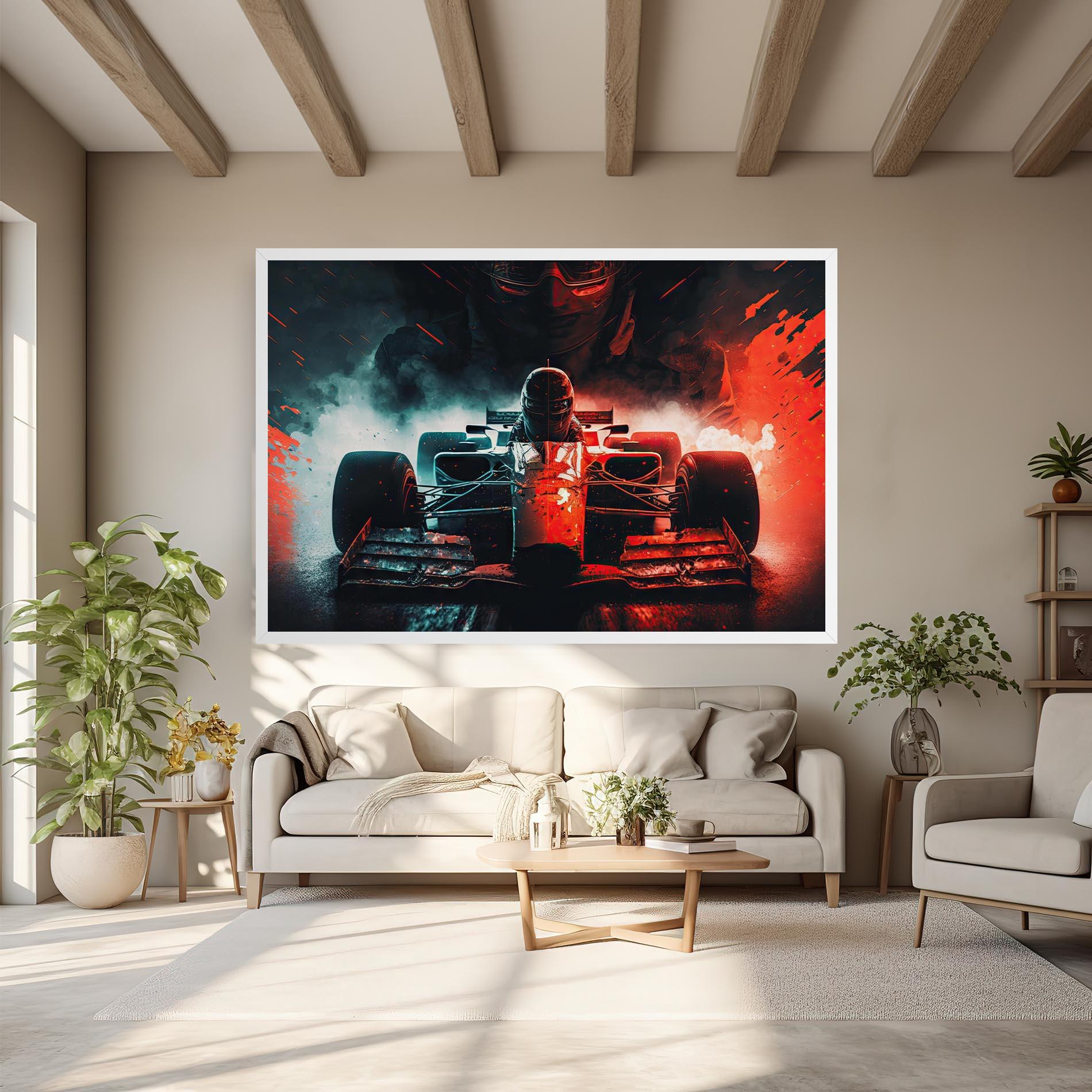 Vászonkép Blue Red F1 mockup 6