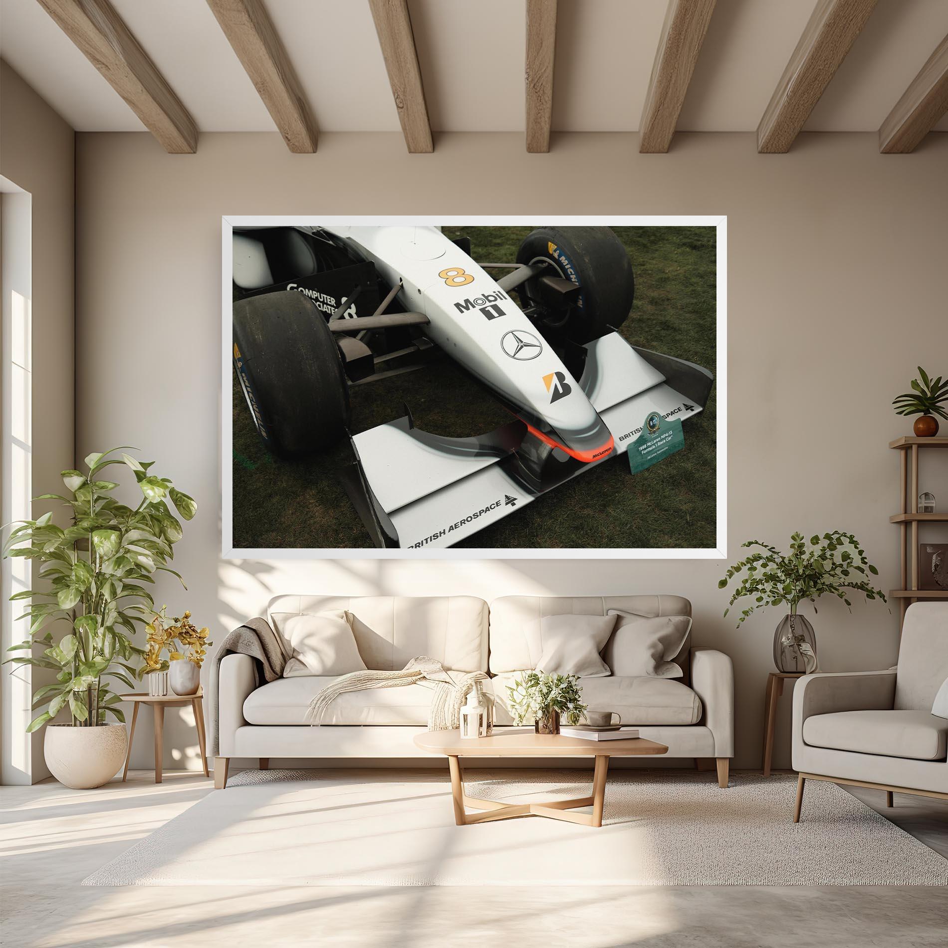 Vászonkép White F1 Car mockup 6