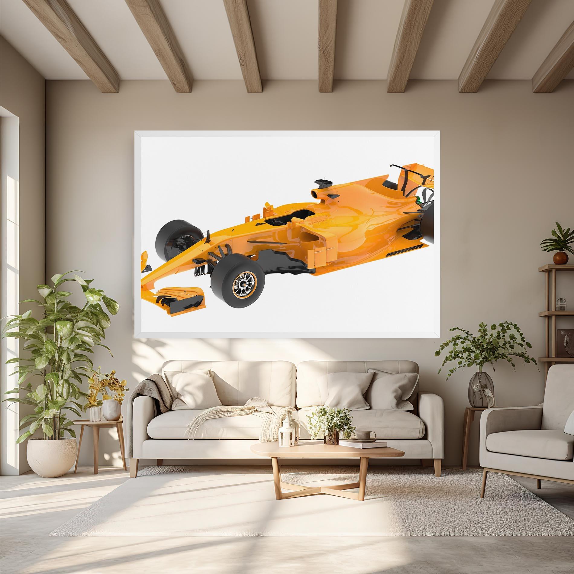 Vászonkép Yellow F1 Toy mockup 6