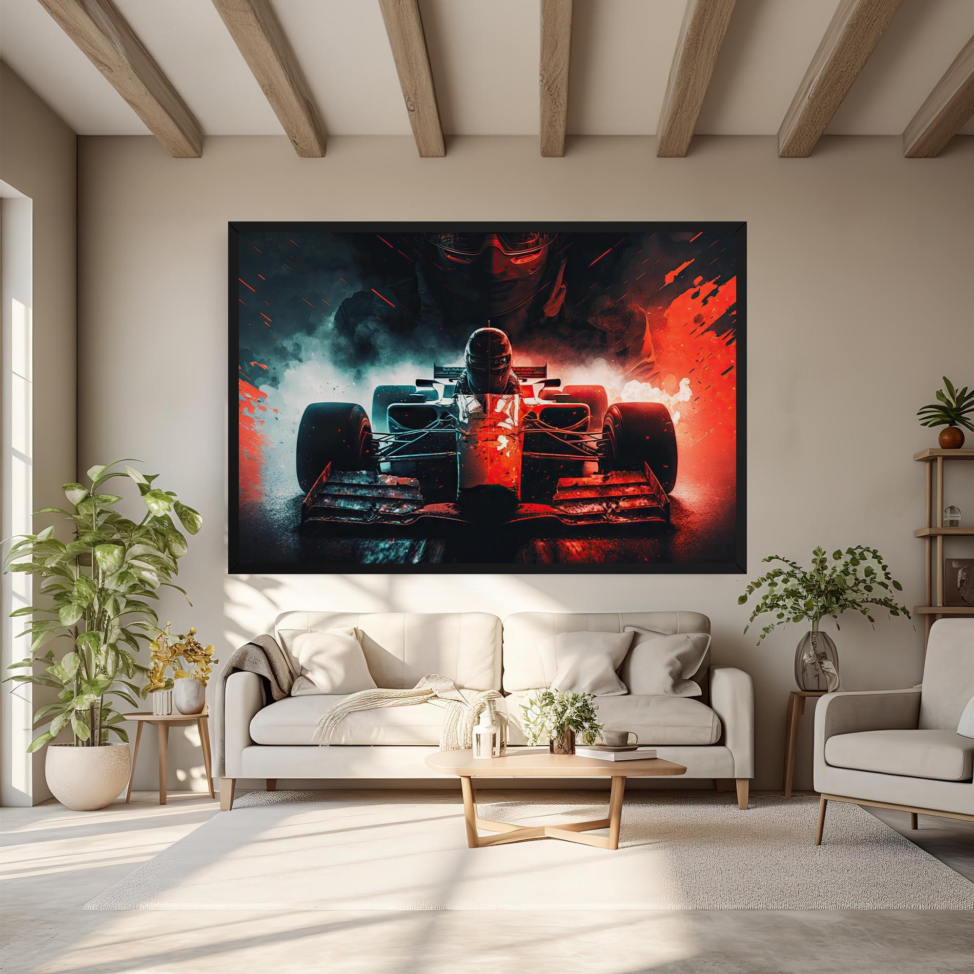 Vászonkép Blue Red F1 mockup 6