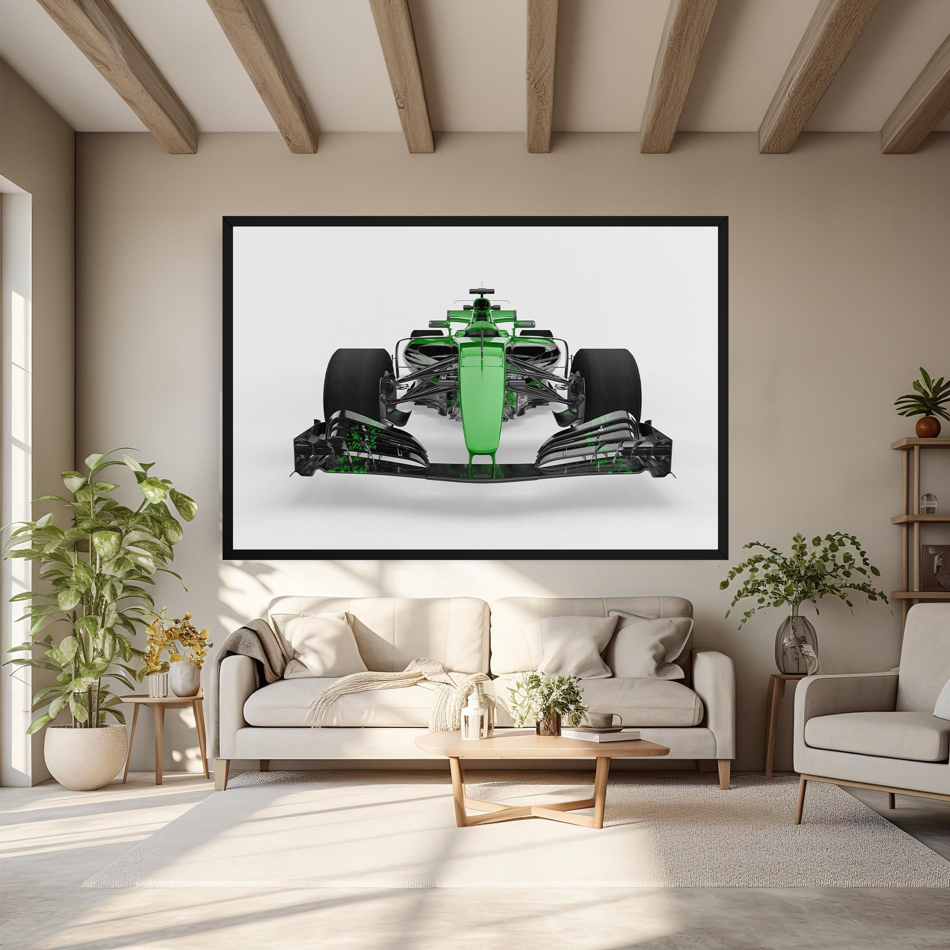 Green F1 Car mockup 6