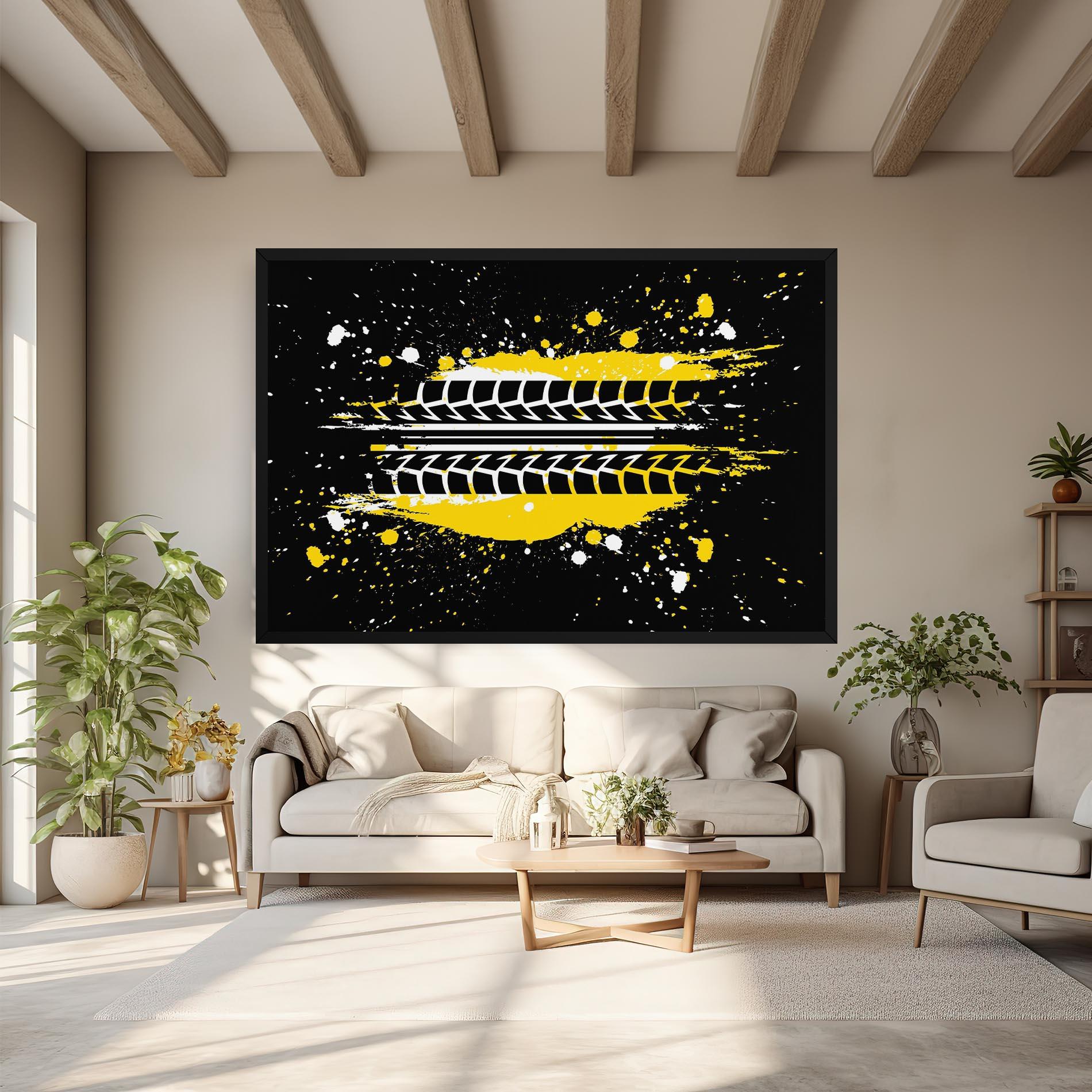 Vászonkép Yellow Traces mockup 6