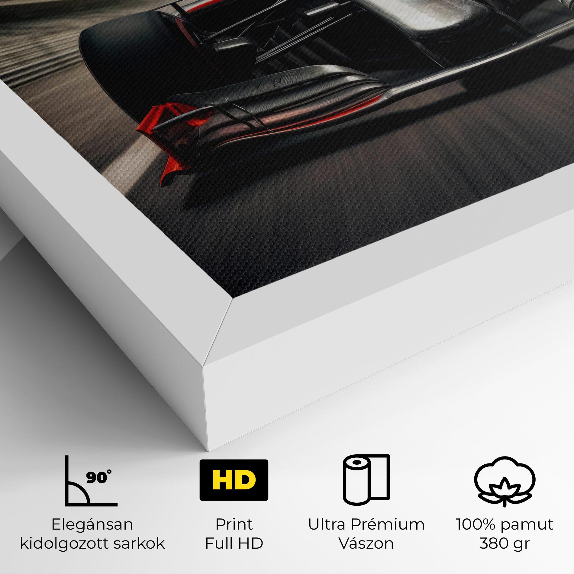 Vászonkép Black Red F1 mockup 4