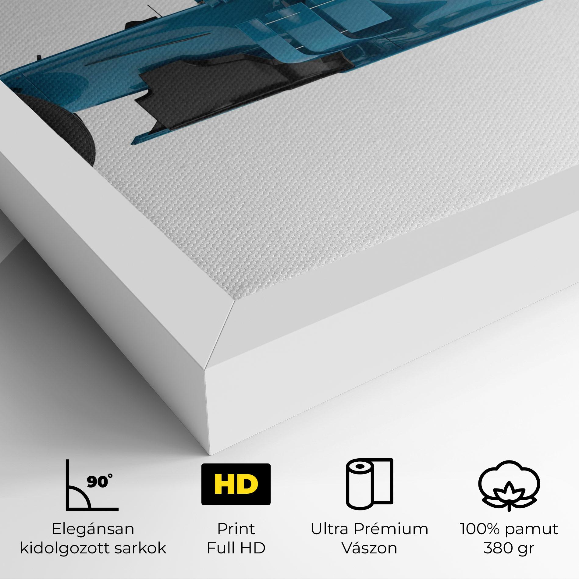 Vászonkép Blue F1 Toy mockup 4