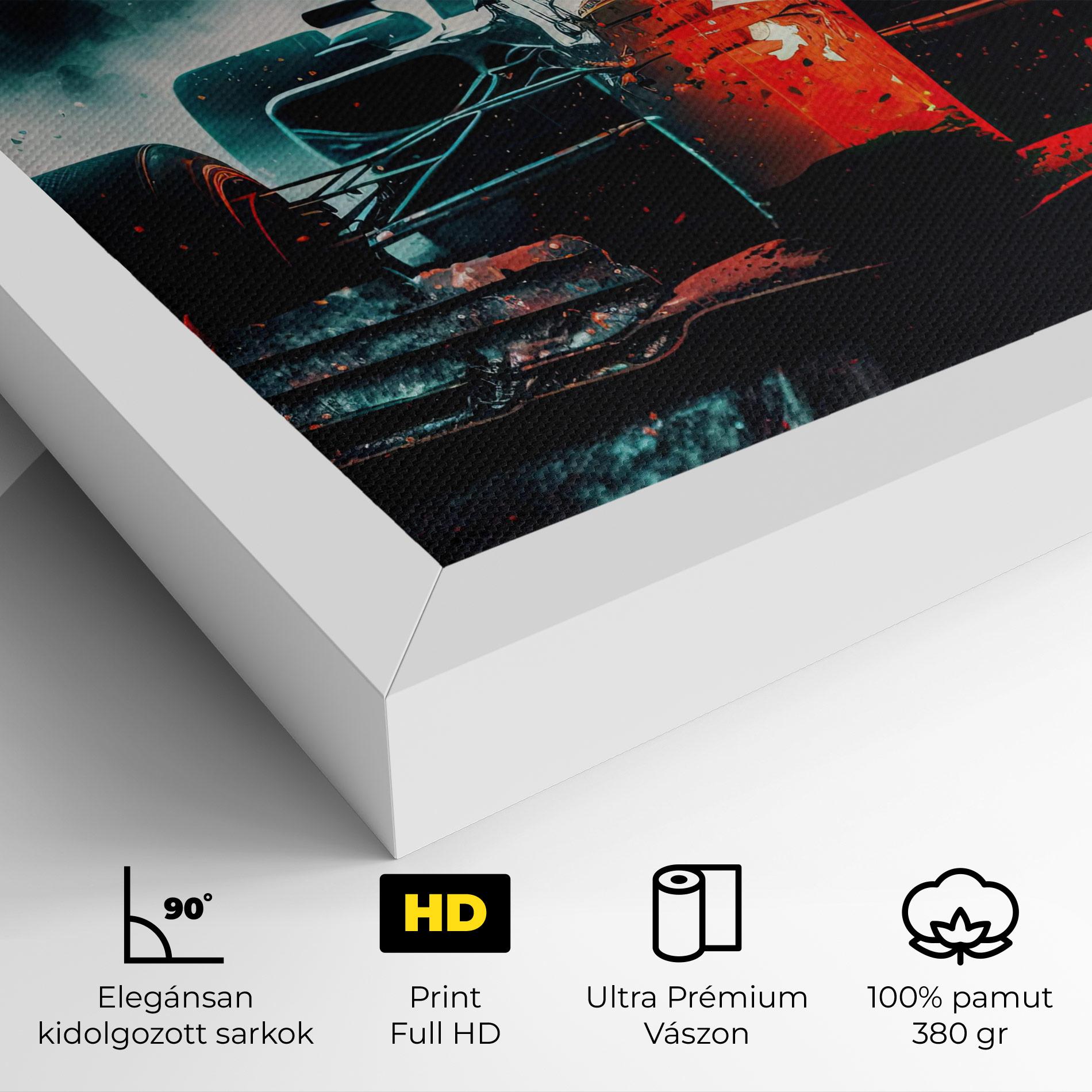 Vászonkép Blue Red F1 mockup 4