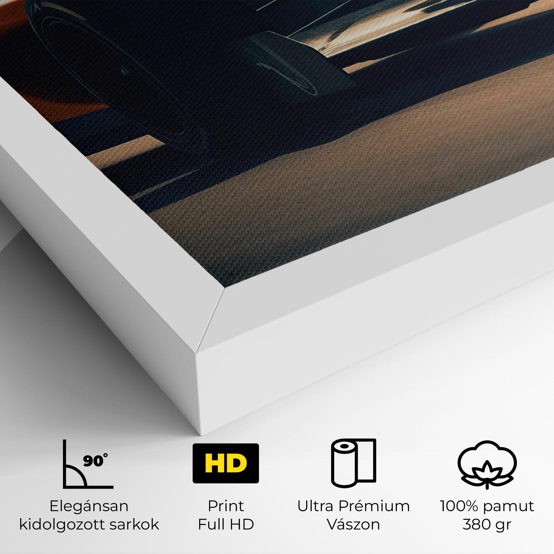 Vászonkép Orange Black F1 mockup 4