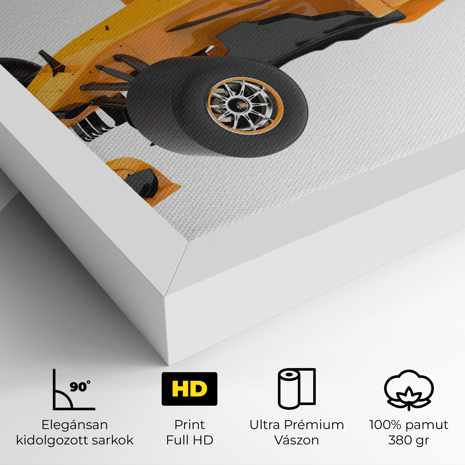 Vászonkép Yellow F1 Toy mockup 4