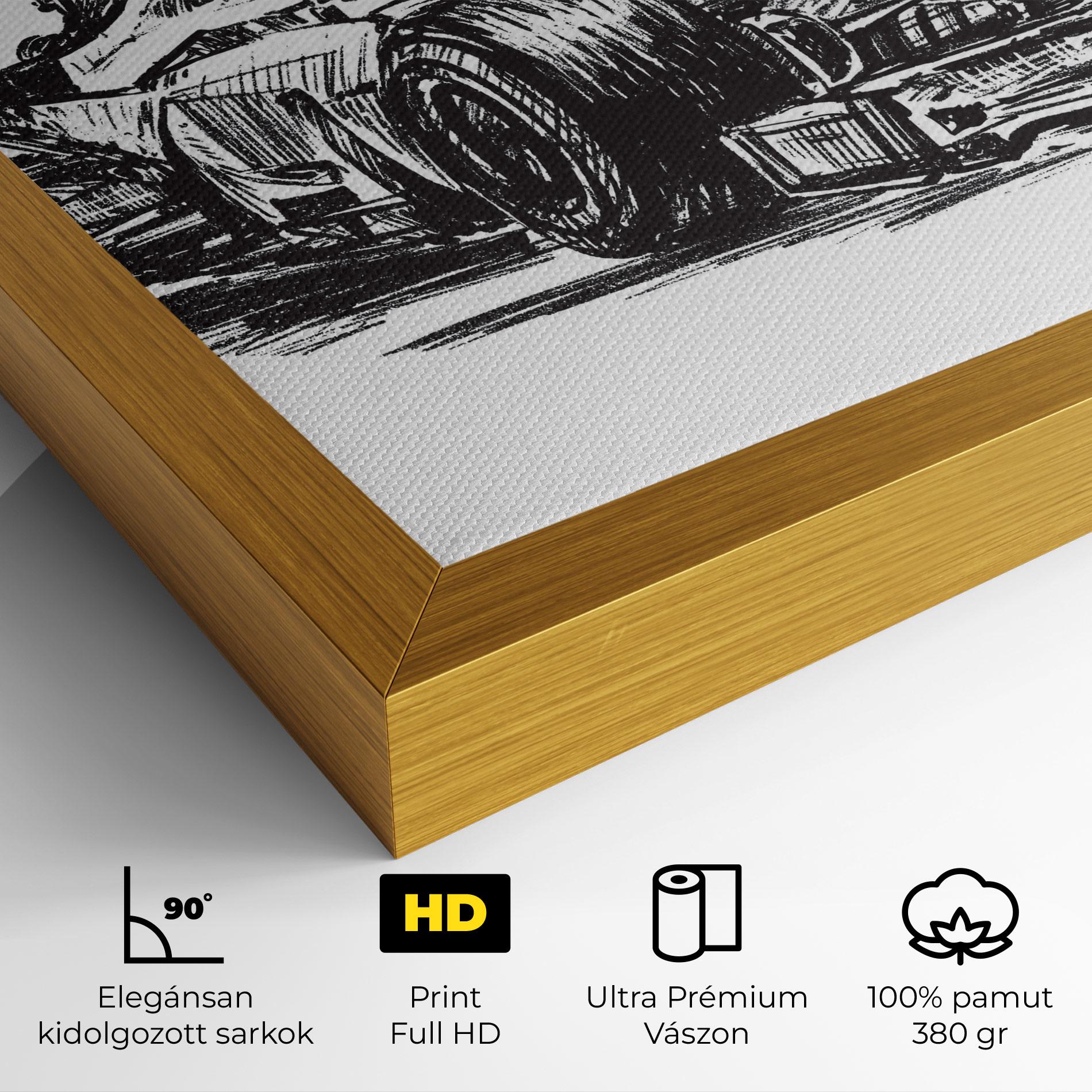 Vászonkép Black Line F1 mockup 4