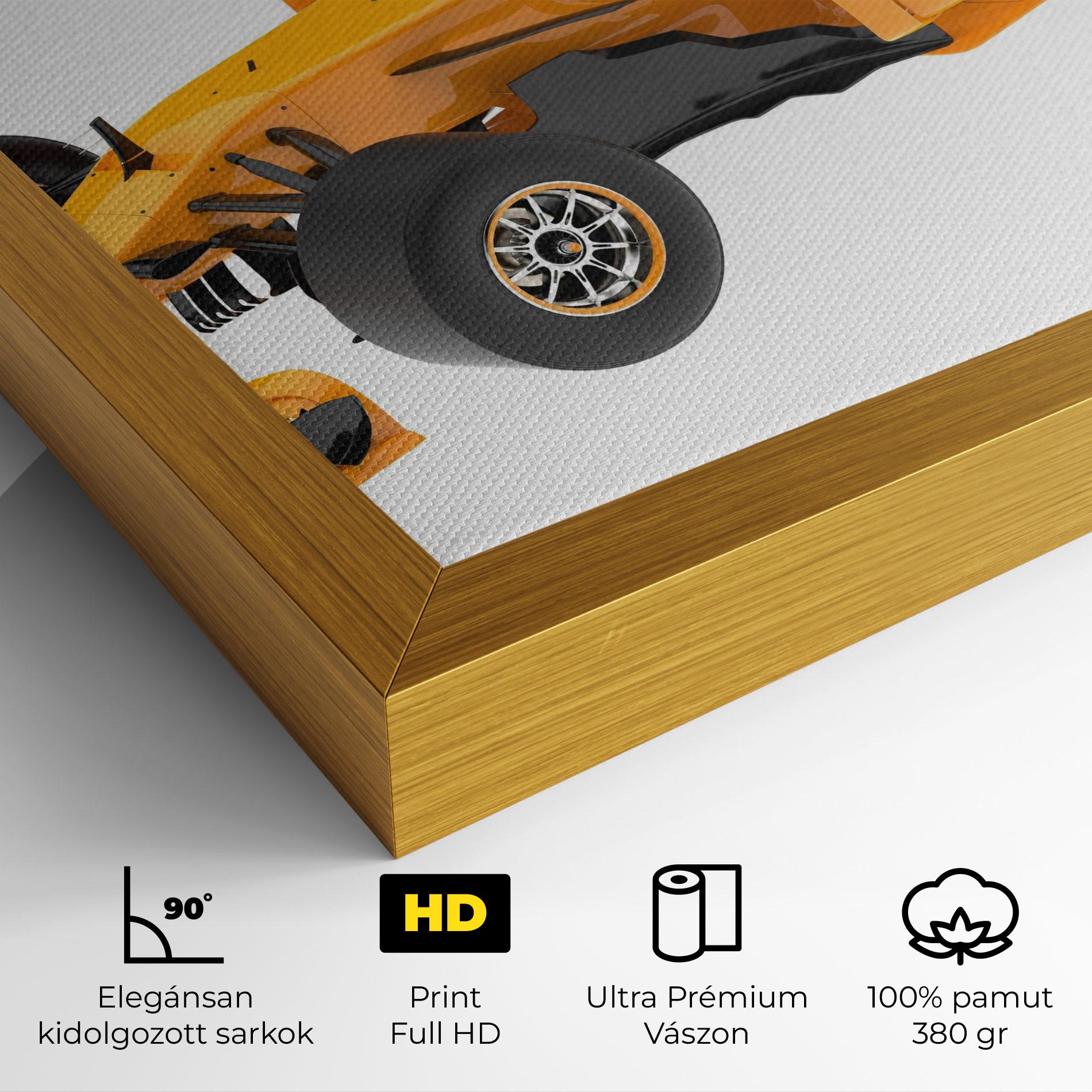 Vászonkép Yellow F1 Toy mockup 4