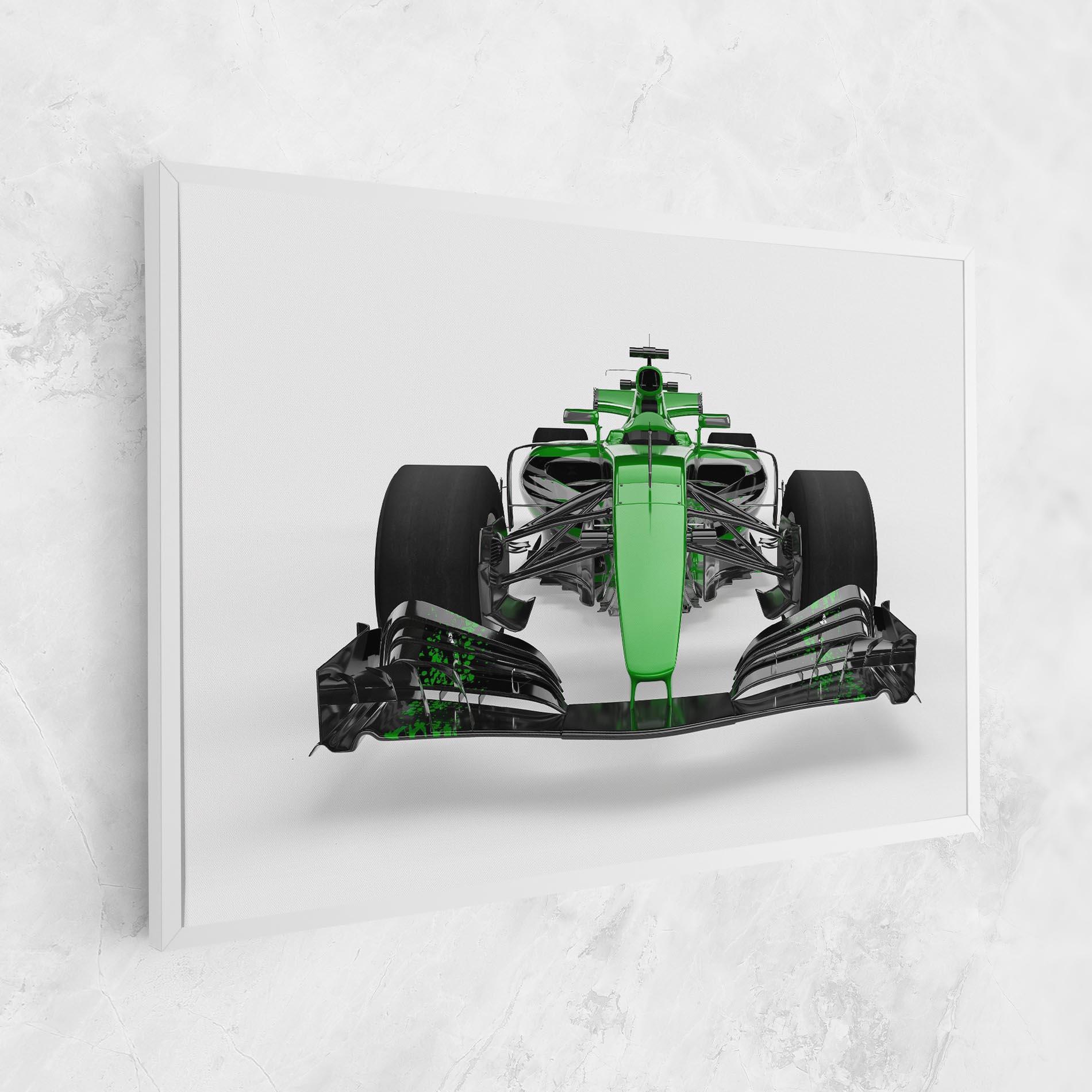 Vászonkép Green F1 Car mockup 1