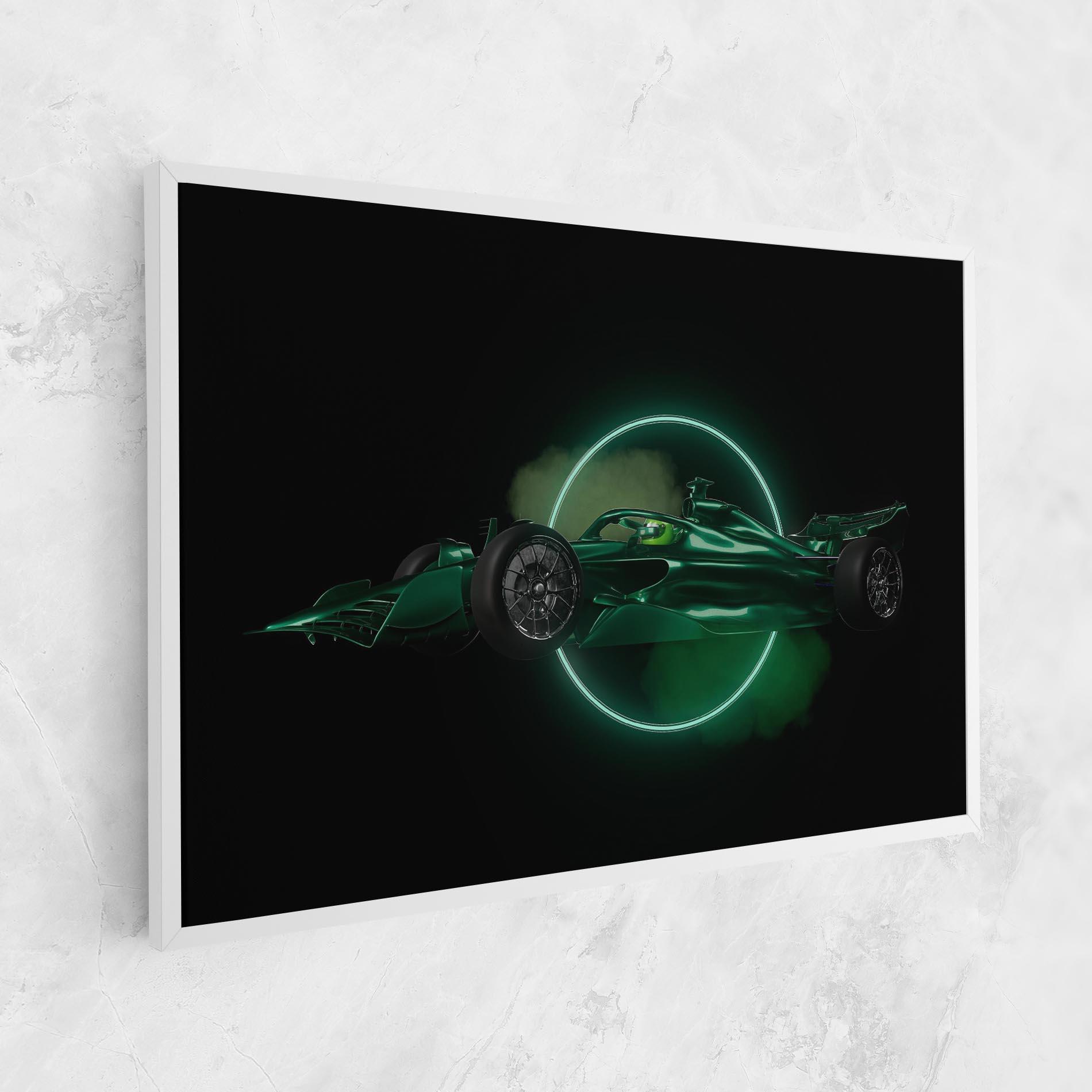 Vászonkép Green Racing Car mockup 1
