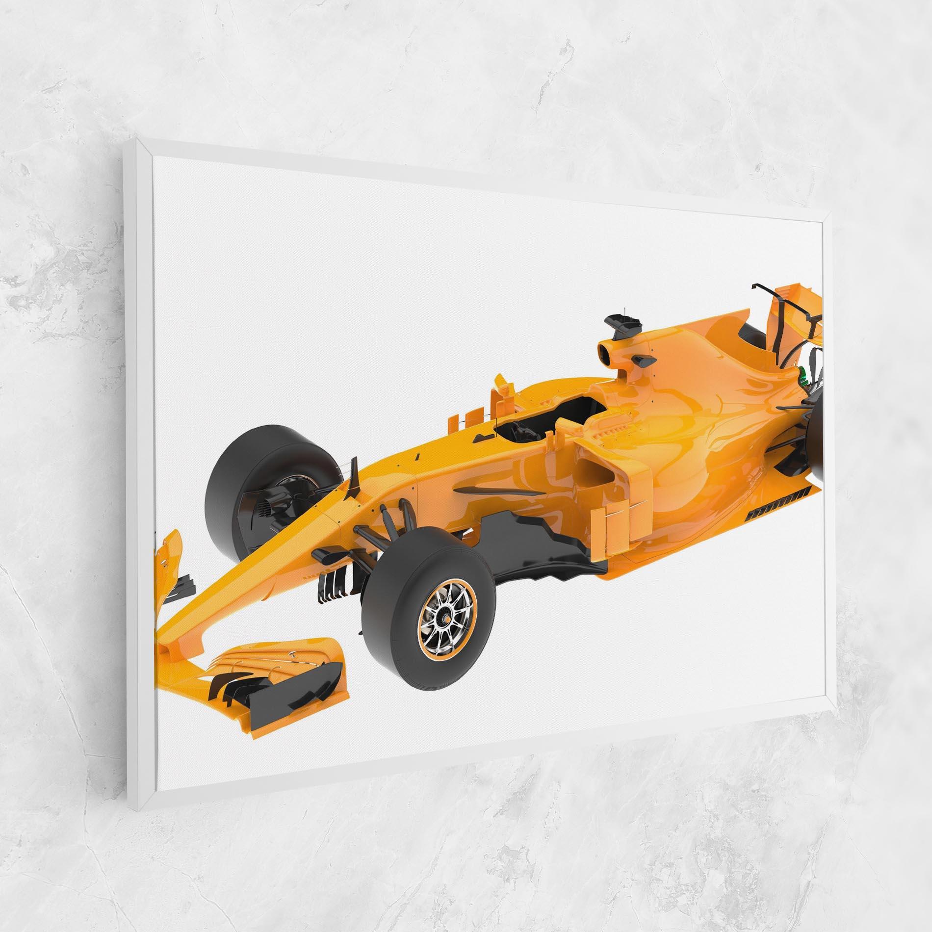 Vászonkép Yellow F1 Toy mockup 1