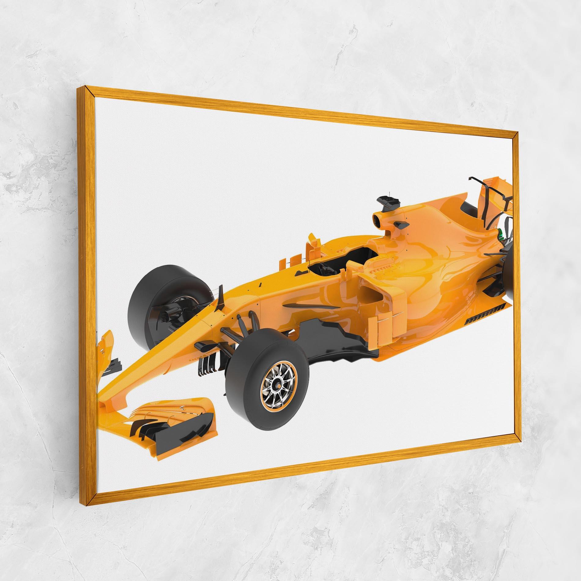 Vászonkép Yellow F1 Toy mockup 1