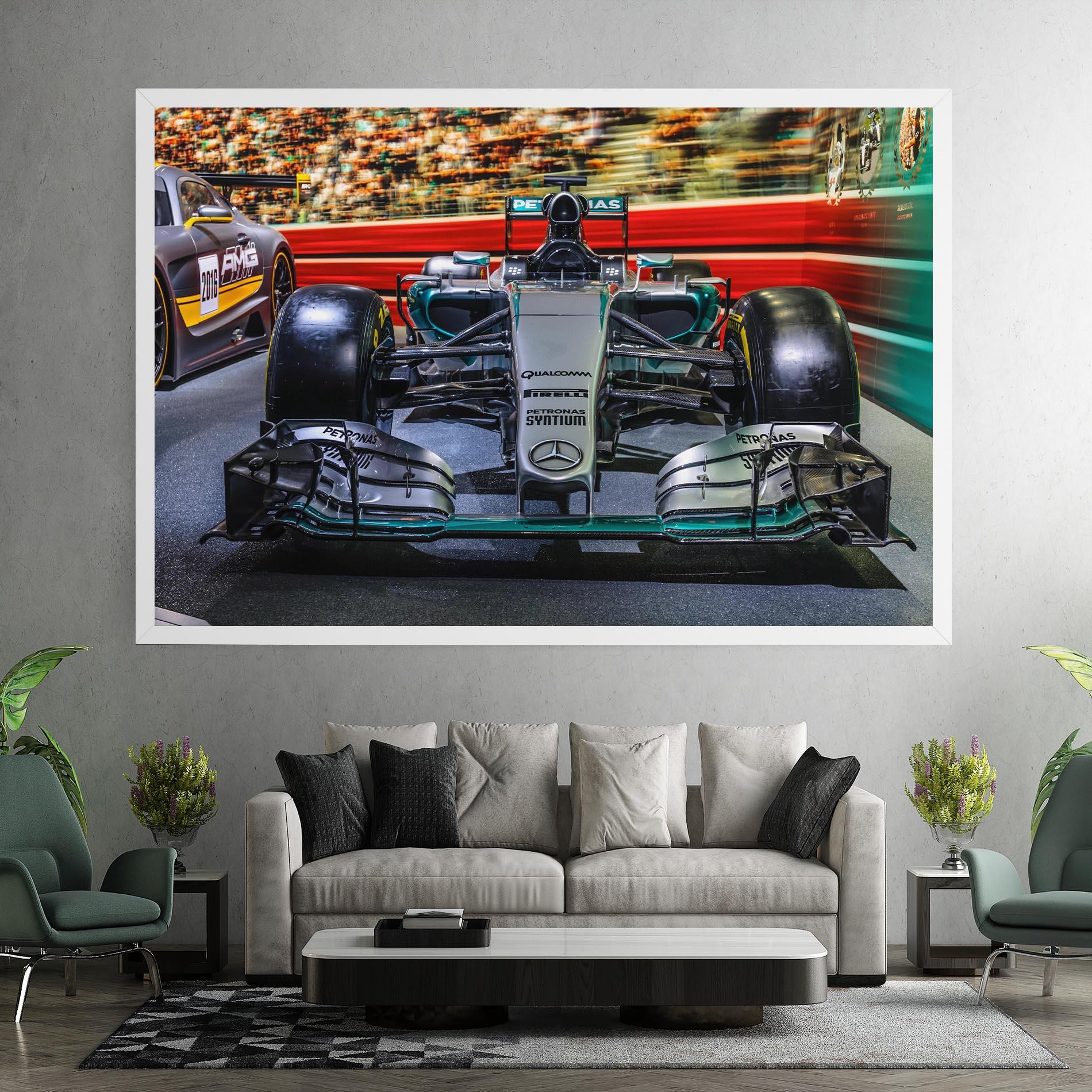 Vászonkép Black Green F1 mockup 7