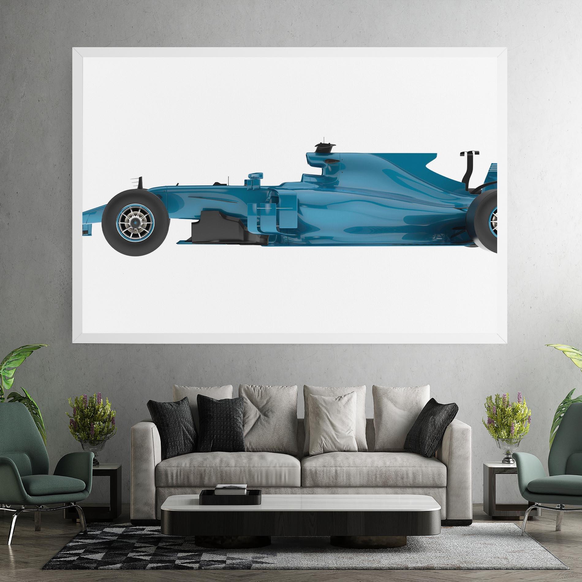 Vászonkép Blue F1 Toy mockup 7