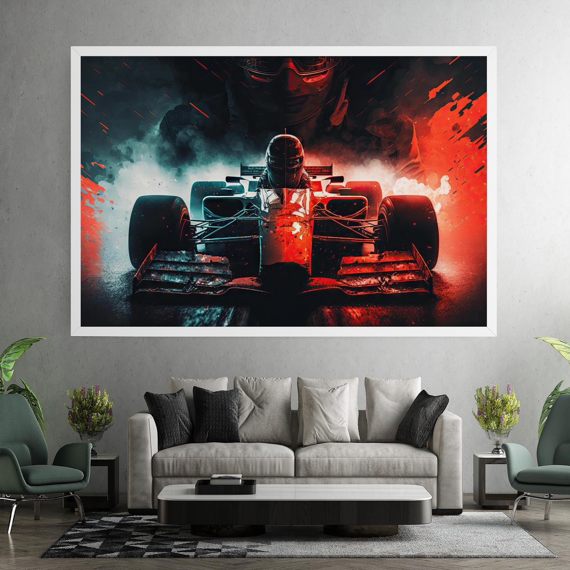 Vászonkép Blue Red F1 mockup 7