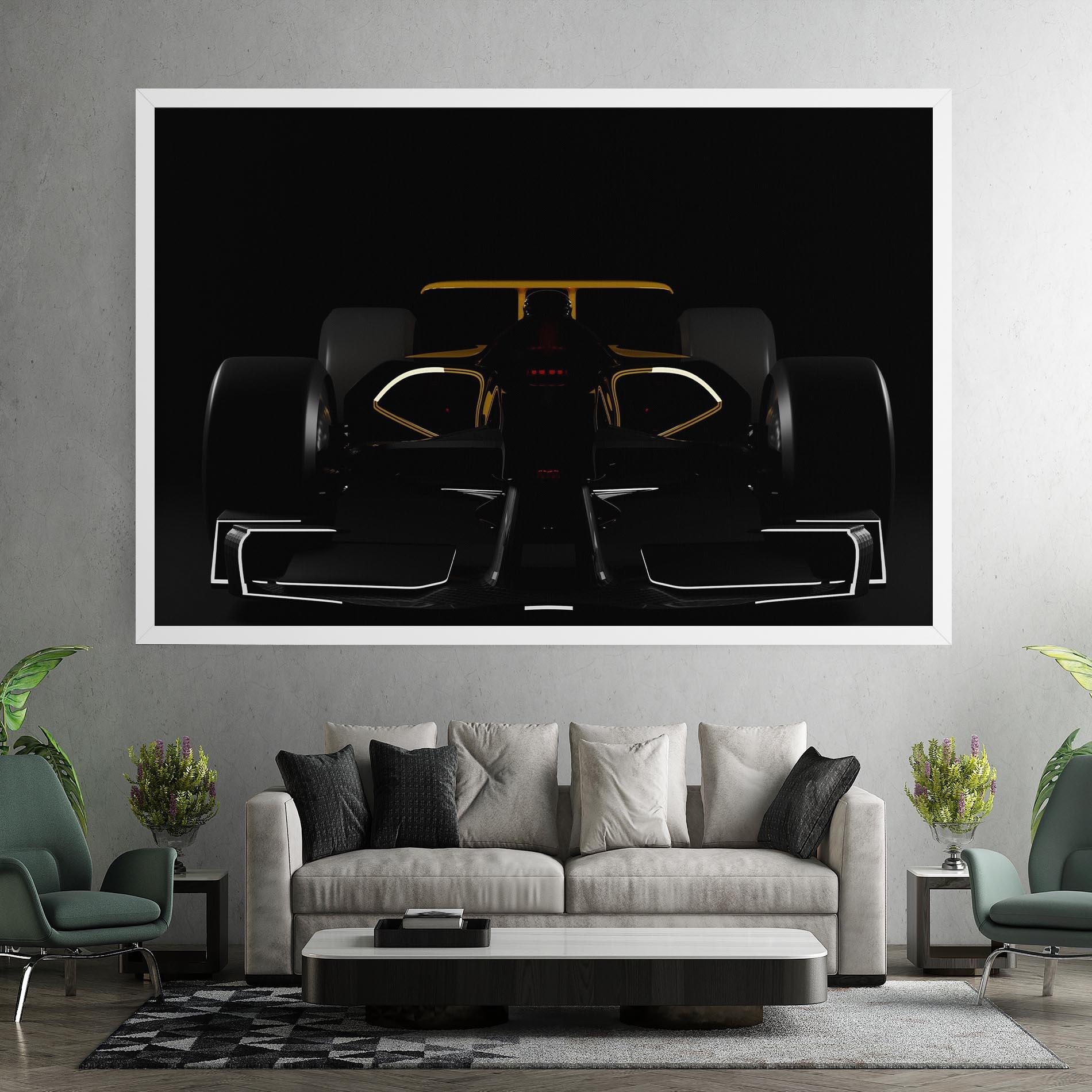 Vászonkép Dark F1 Car mockup 7