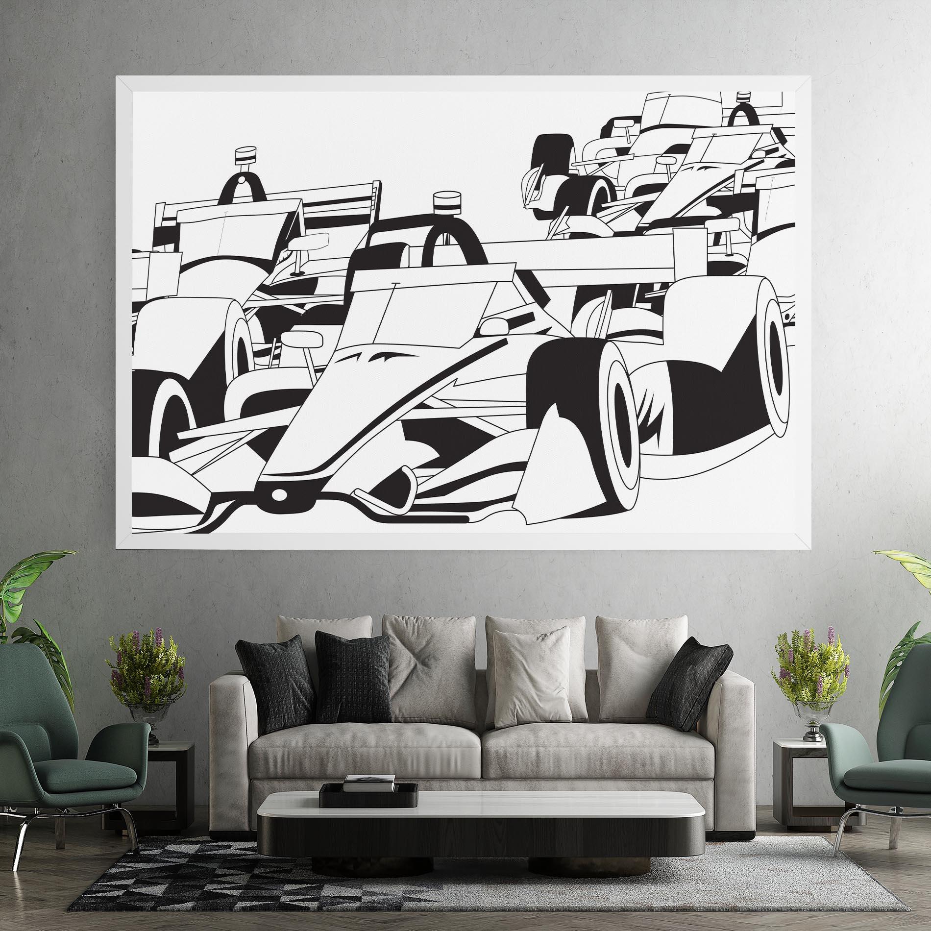 Vászonkép Grand Prix Cars mockup 7