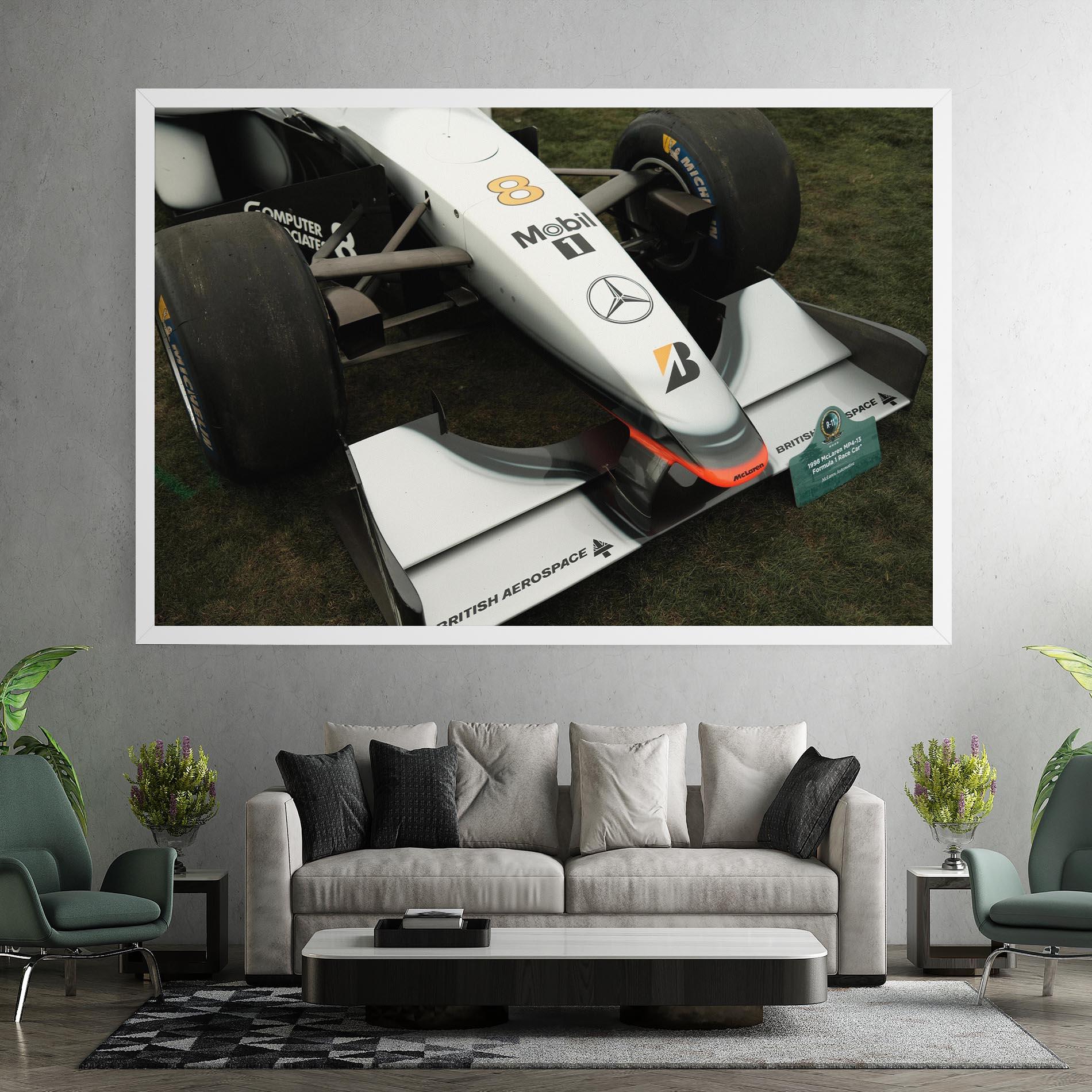 Vászonkép White F1 Car mockup 7