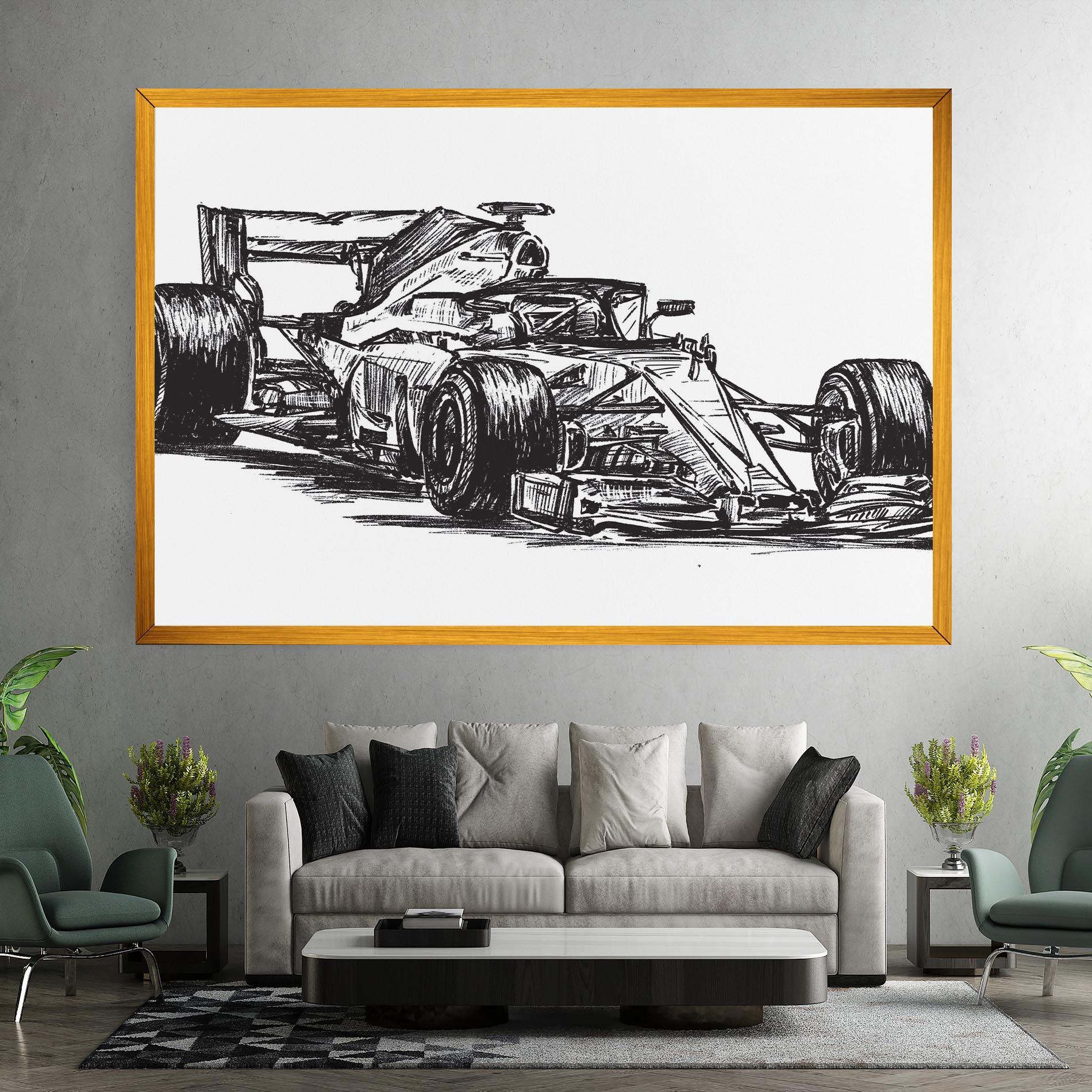 Vászonkép Black Line F1 mockup 7