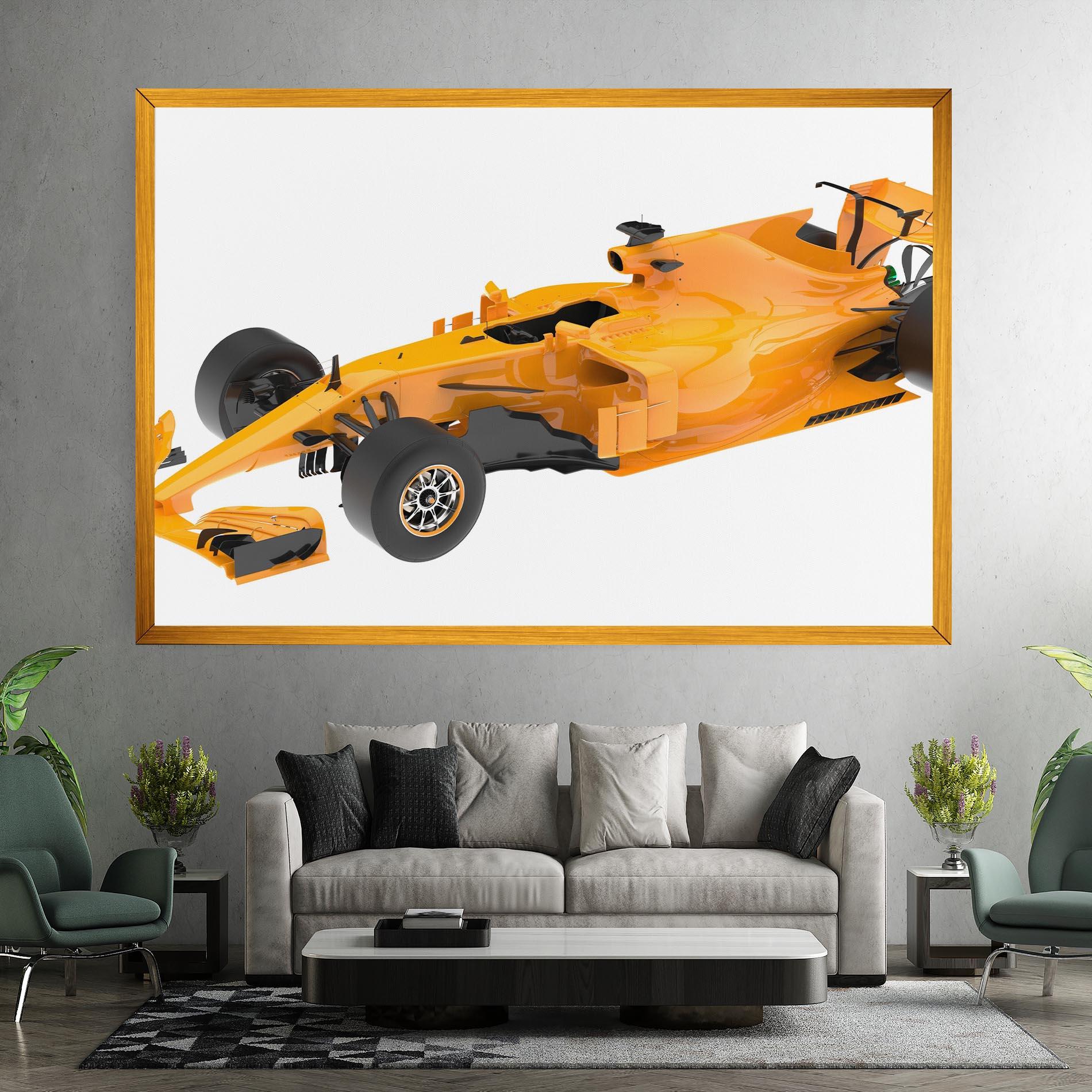 Vászonkép Yellow F1 Toy mockup 7
