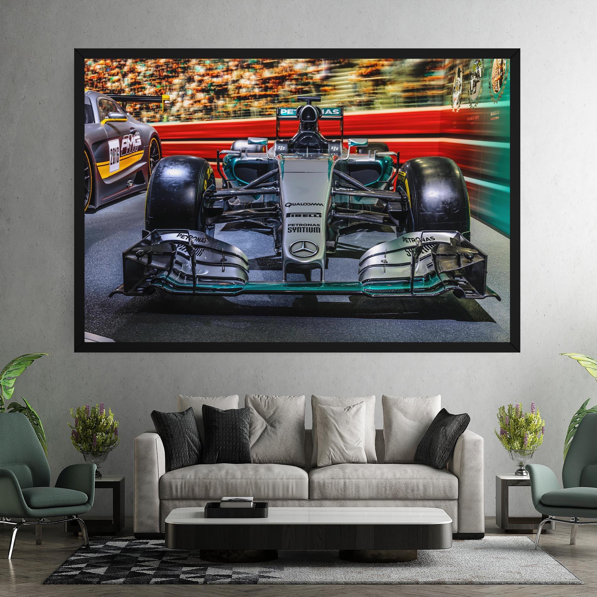 Vászonkép Black Green F1 mockup 7