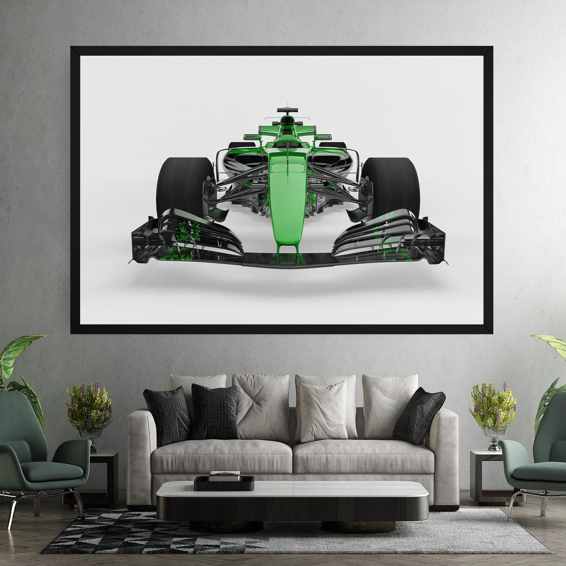 Green F1 Car mockup 7