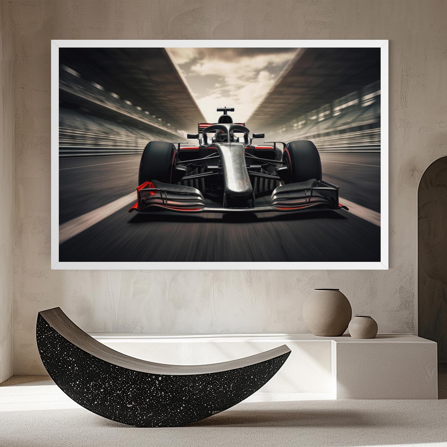 Vászonkép Black Red F1 mockup 8