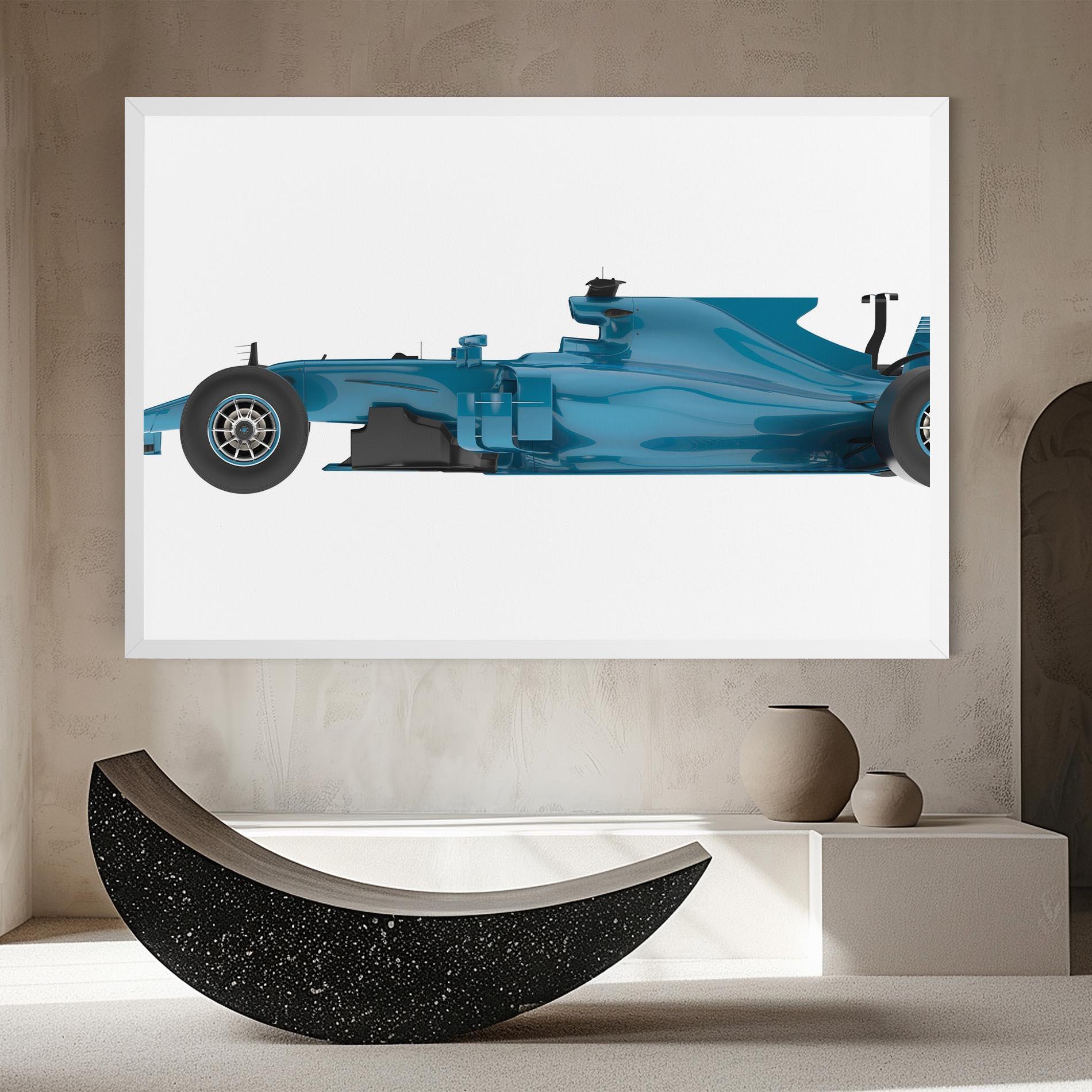 Vászonkép Blue F1 Toy mockup 8