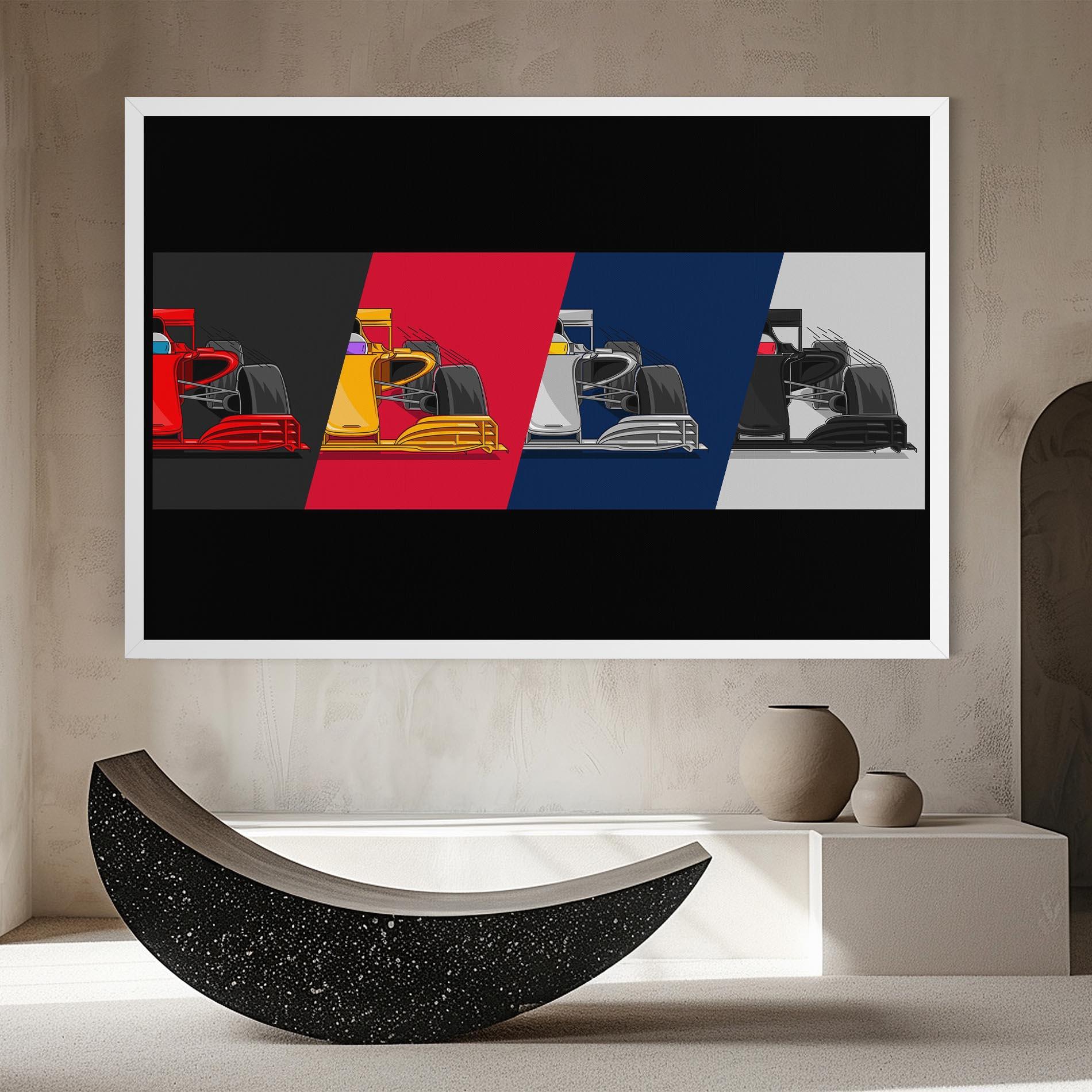 Vászonkép F1 Cars mockup 8
