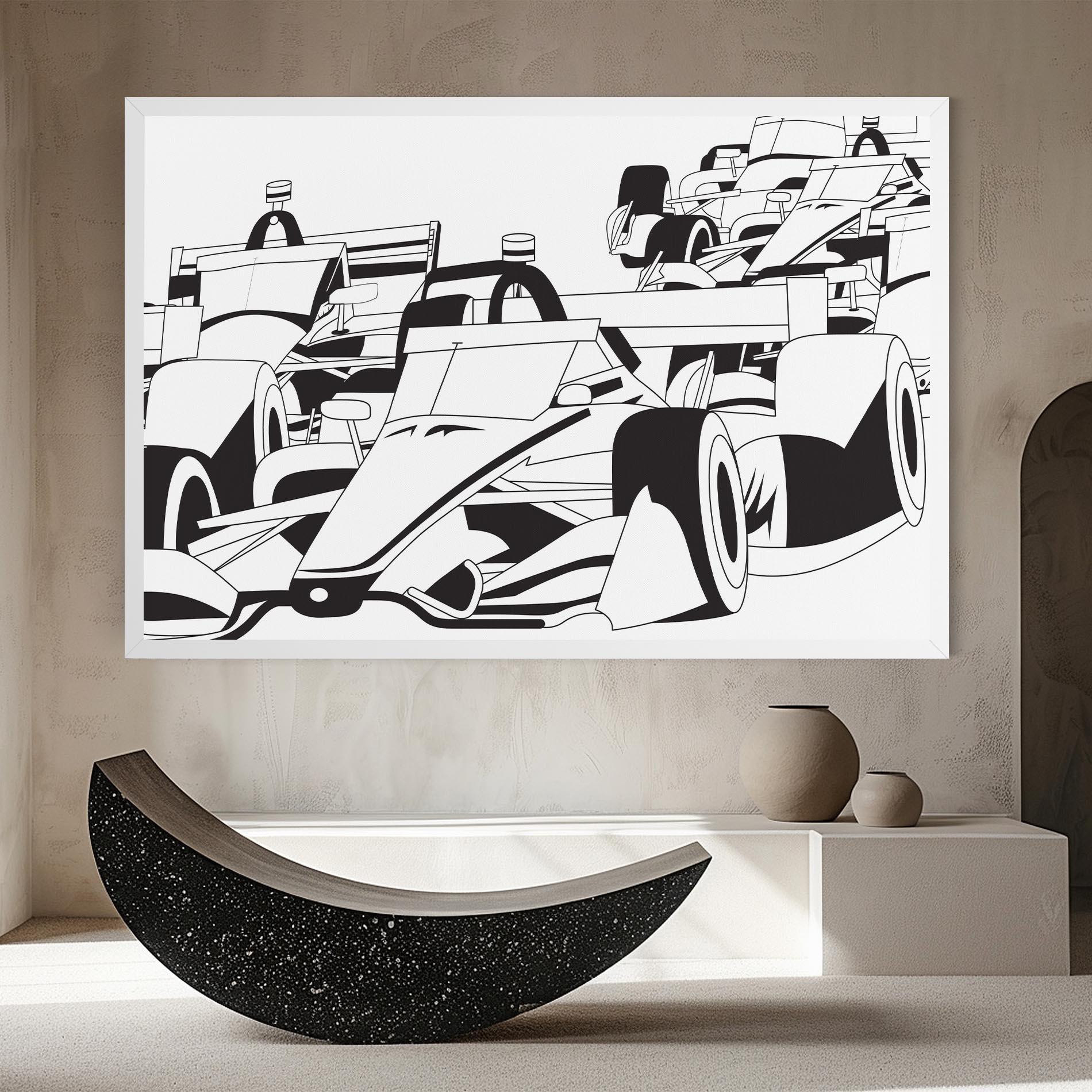 Vászonkép Grand Prix Cars mockup 8